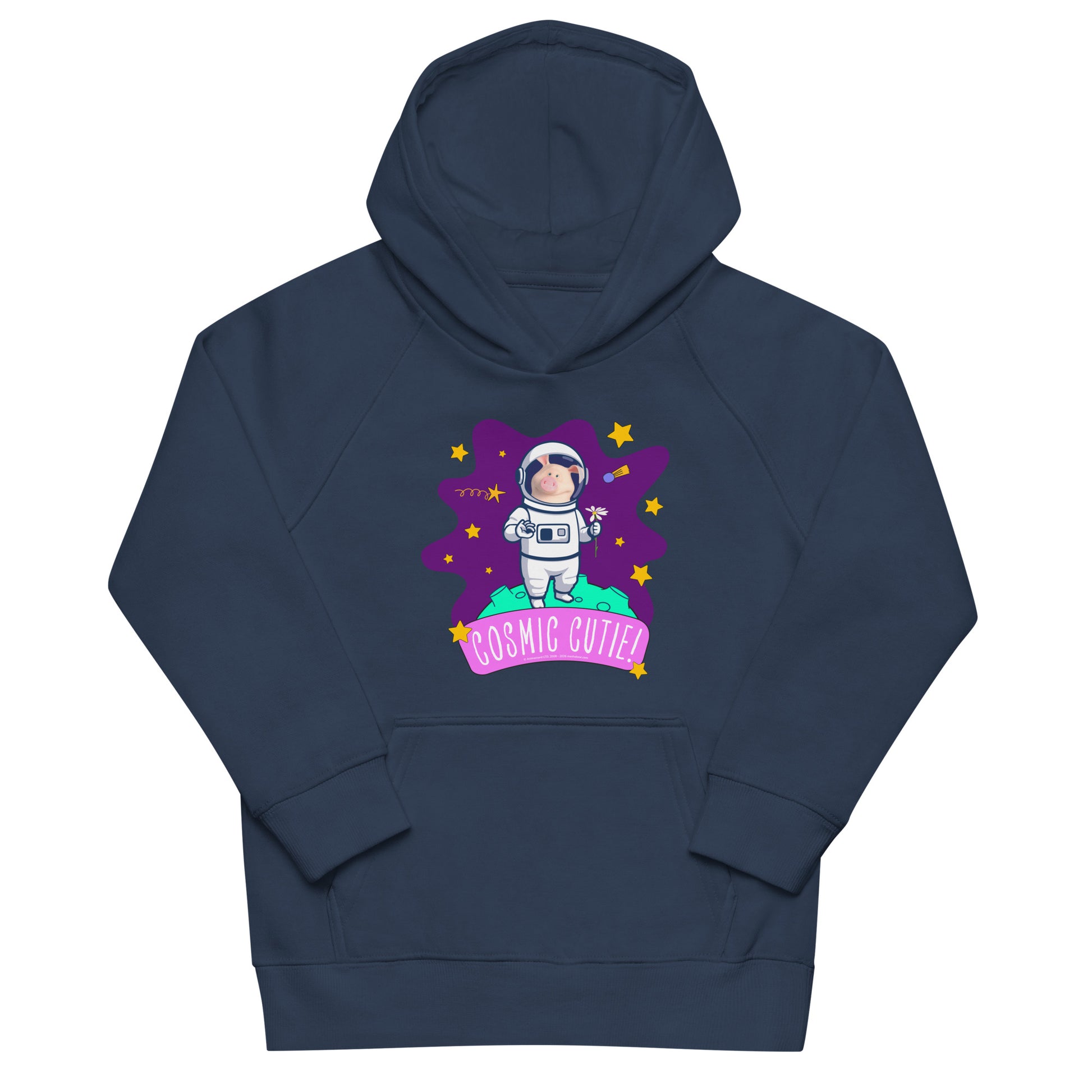 Masha and the Bear Friends Cosmic Cutie! Kids eco hoodie French Navy T-SHIRT