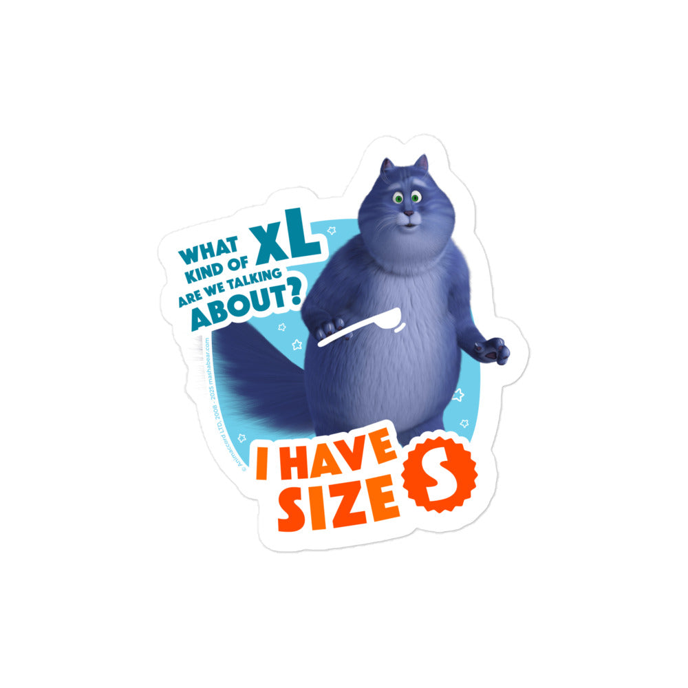 Masha and the Bear Friends: Cat Bubble-free stickers 4″×4″ STICKER