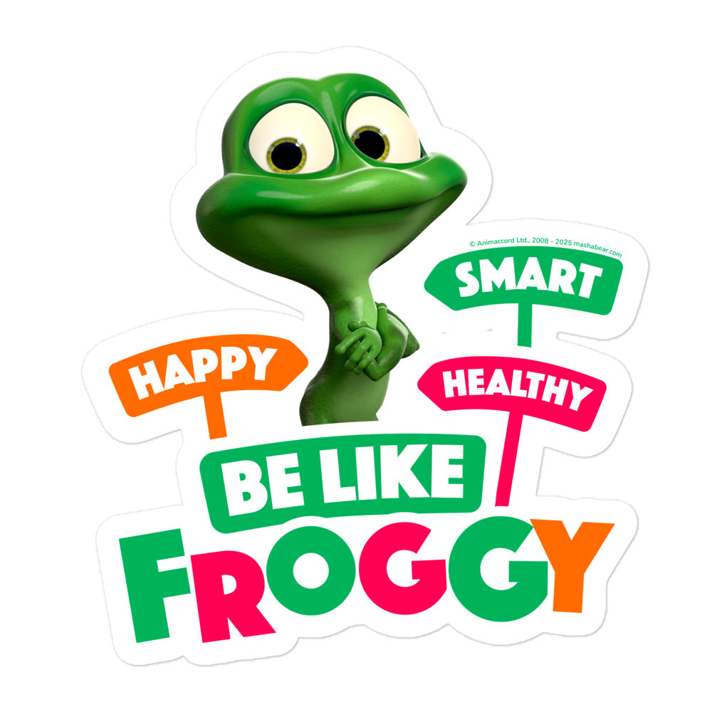Masha and the Bear Friends: Swamp Squad Bubble-free stickers 5.5″×5.5″ STICKER
