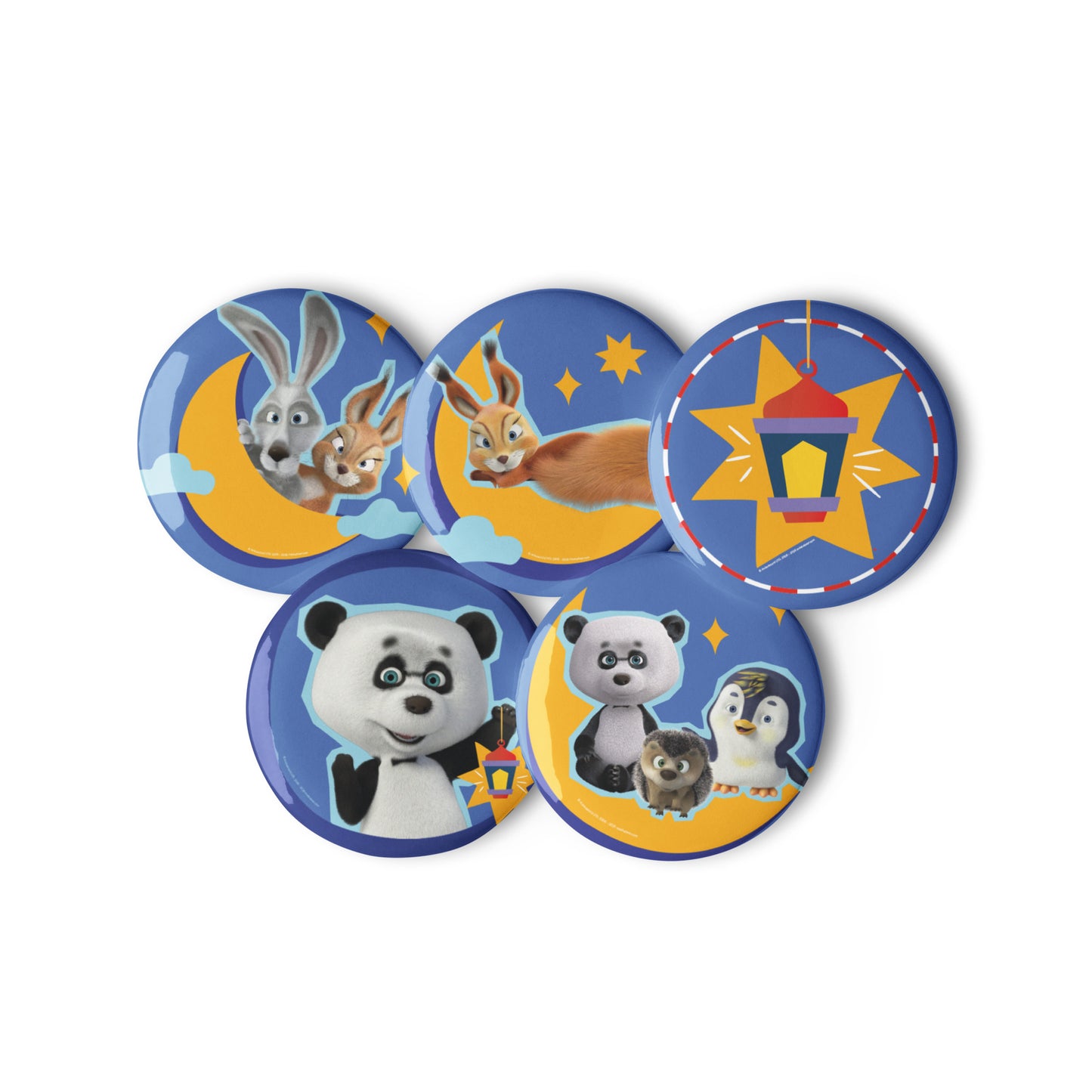 Masha and the Bear Friends Ramadan Set of pin buttons 1.25″ STICKER