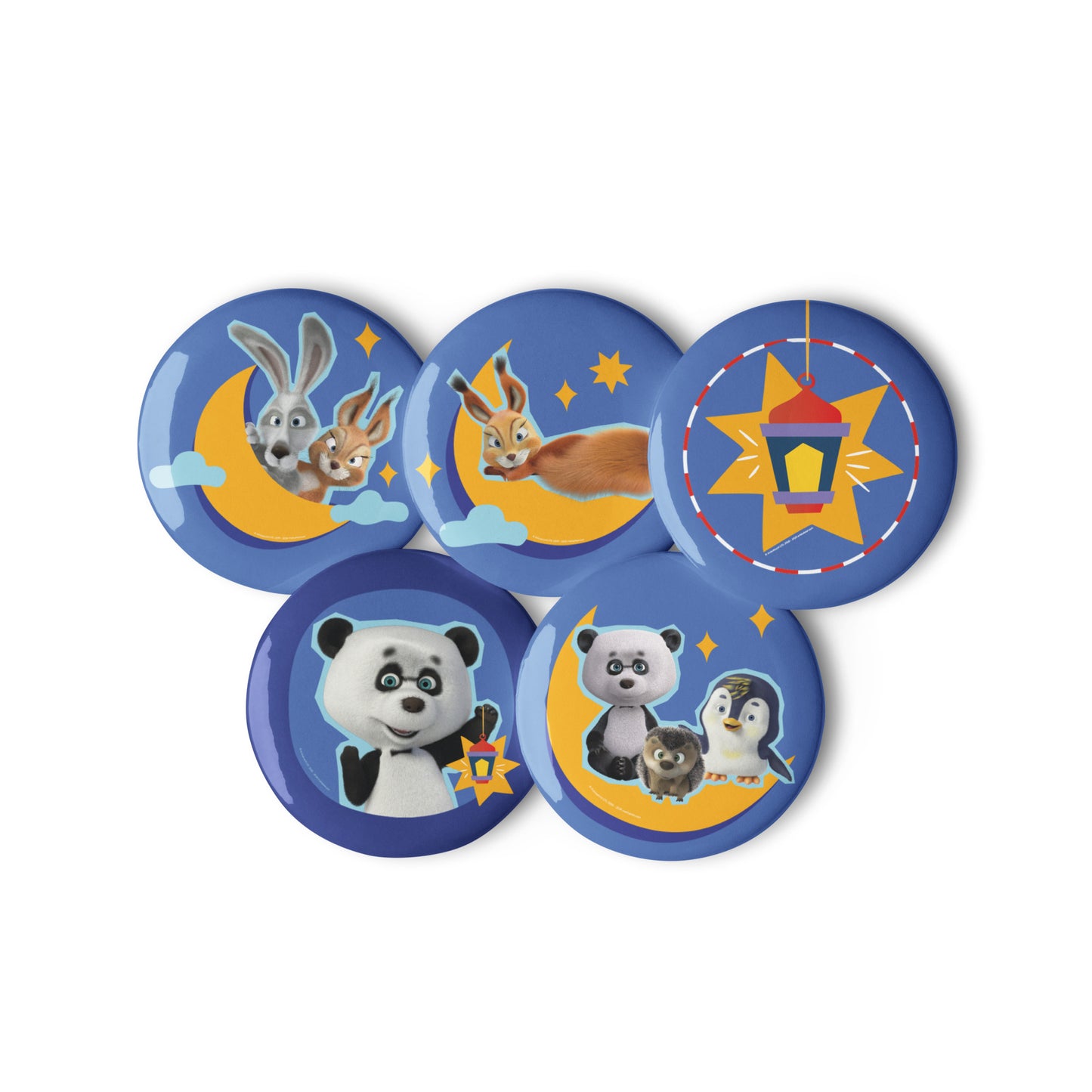 Masha and the Bear Friends Ramadan Set of pin buttons 2.25″ STICKER