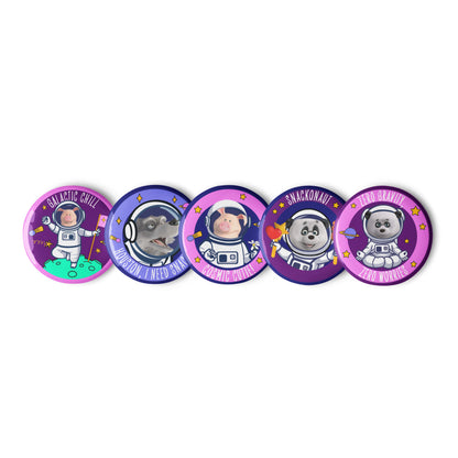 Masha and the Bear Friends Cosmic! Set of pin buttons Default Title STICKER