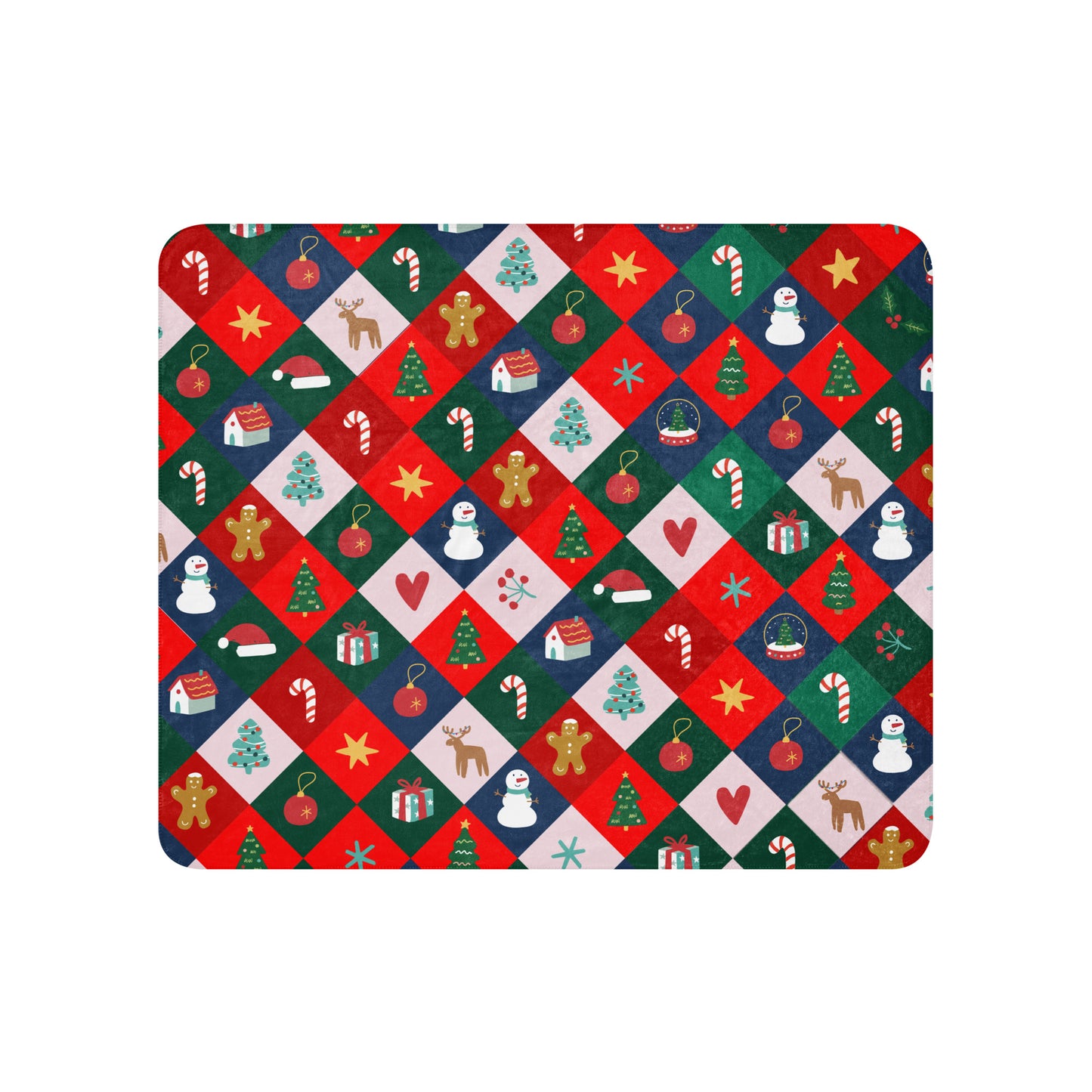 Masha and the Bear Christmas Sherpa blanket 50″×60″ SUBLIMATION