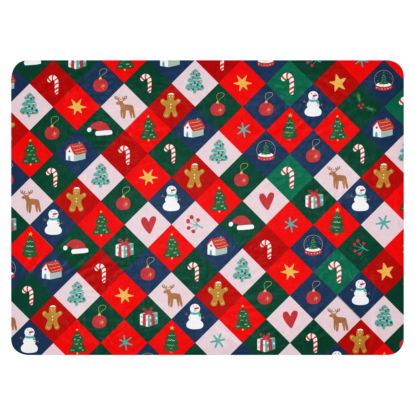 Masha and the Bear Christmas Sherpa blanket 60″×80″ SUBLIMATION