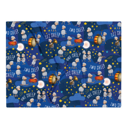 Masha and the Bear Friends Count The Sheeps Throw Blanket 30″×40″ SUBLIMATION