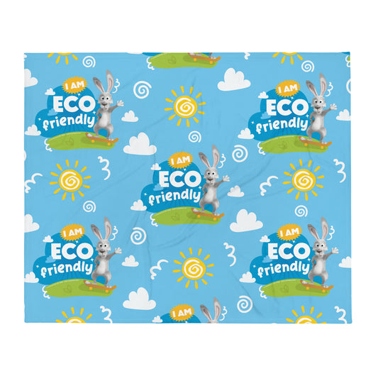 Masha and the Bear Friends Go Green! Throw Blanket 50″×60″ SUBLIMATION