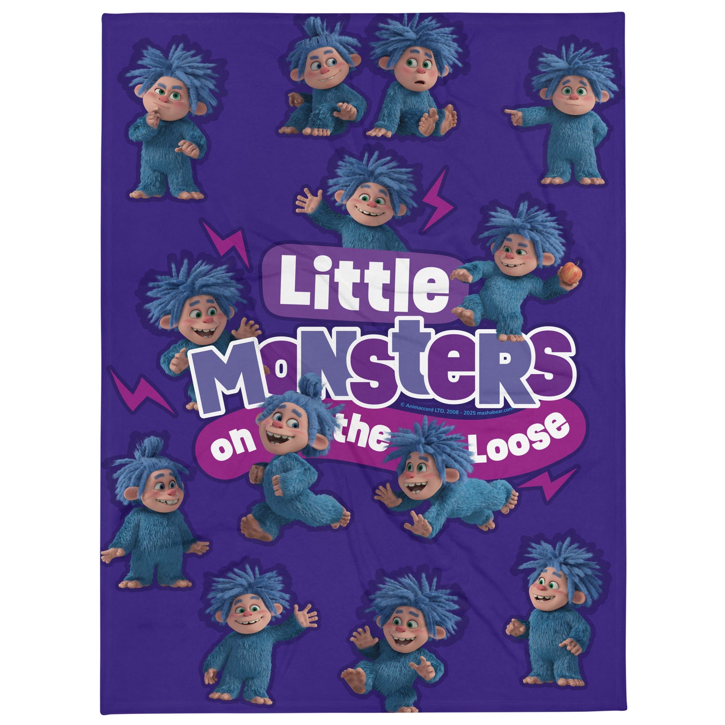 Masha and the Bear Friends Yeti Throw Blanket 60″×80″ SUBLIMATION