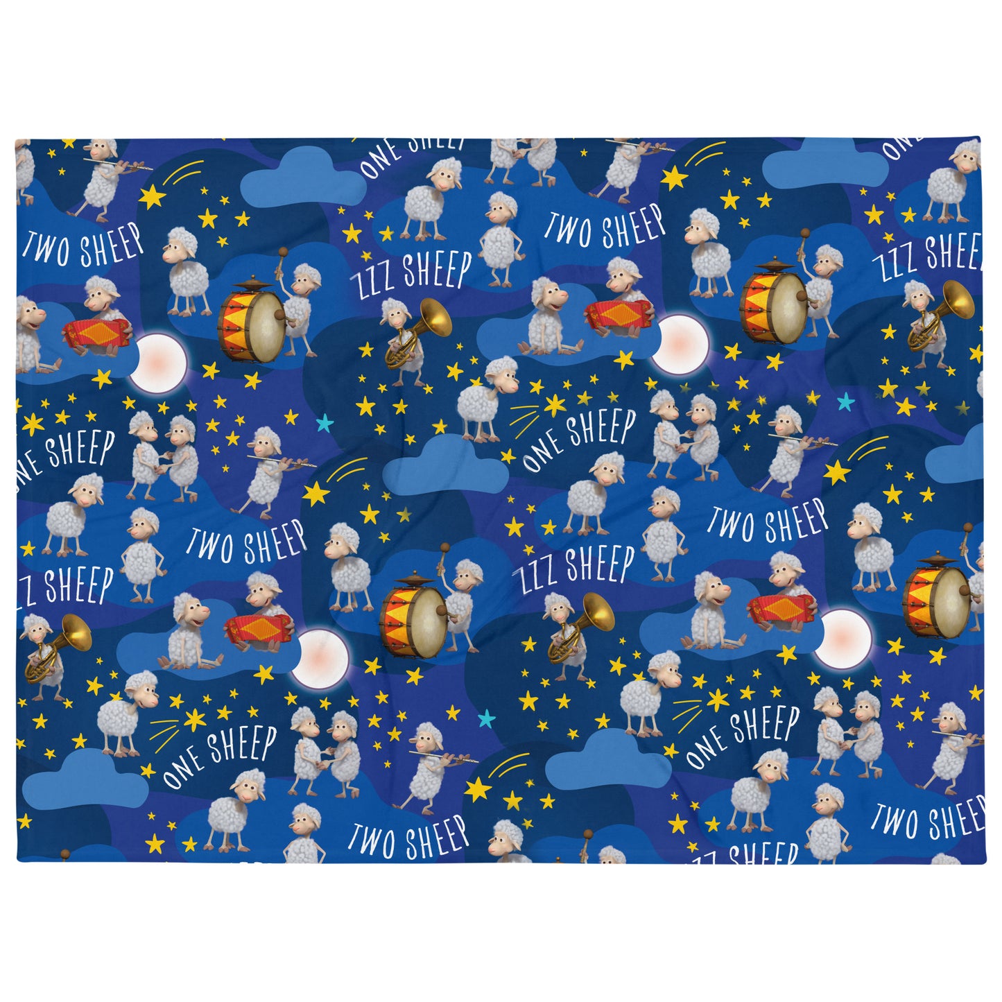 Masha and the Bear Friends Count The Sheeps Throw Blanket 60″×80″ SUBLIMATION