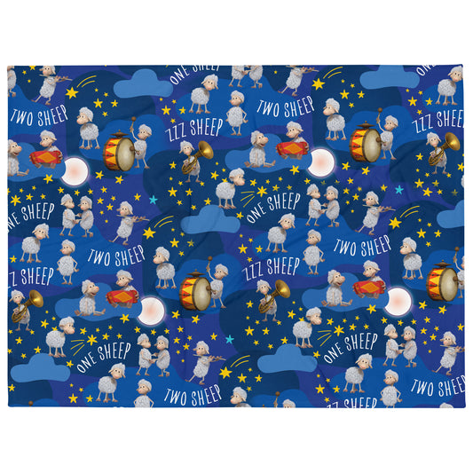 Masha and the Bear Friends Count The Sheeps Throw Blanket 60″×80″ SUBLIMATION