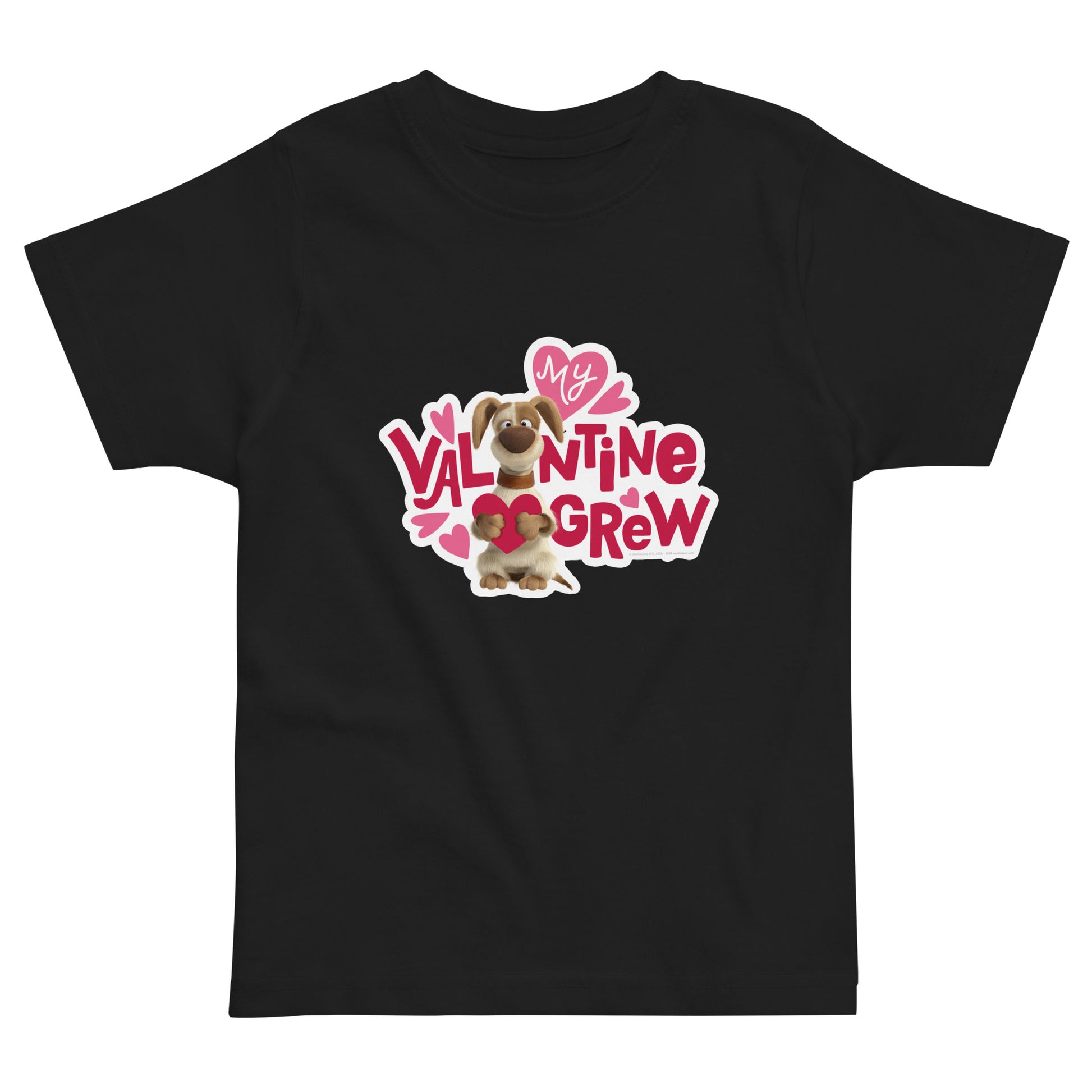Masha and the Bear Friends Love Day Toddler jersey t-shirt Black T-SHIRT