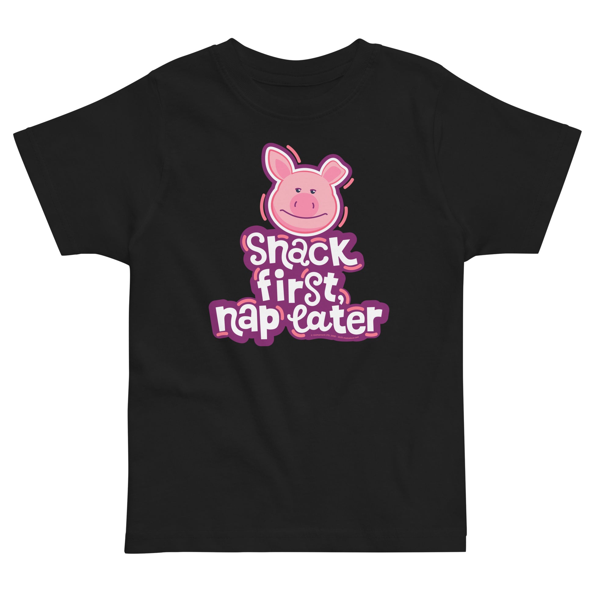 Masha and the Bear Friends: Emoji Toddler jersey t-shirt Black T-SHIRT