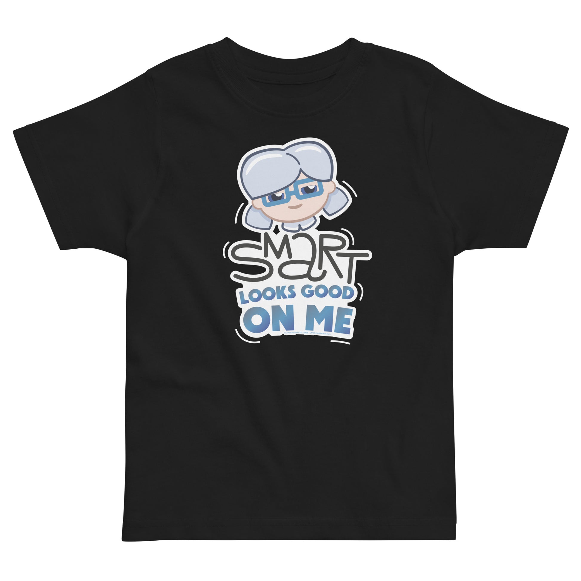 Masha and the Bear Friends: Emoji Toddler jersey t-shirt Black T-SHIRT