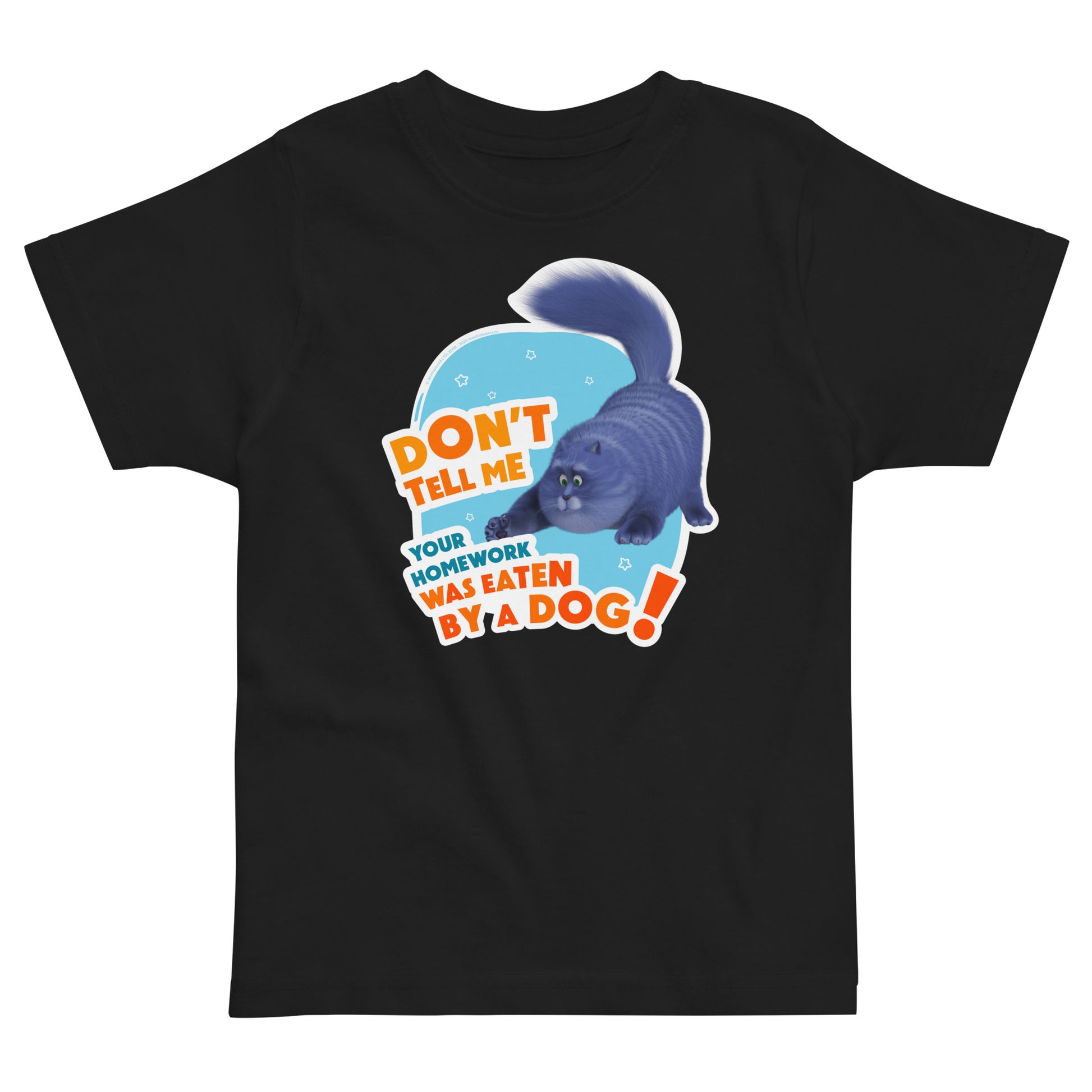 Masha and the Bear Friends: Cat Toddler jersey t-shirt Black T-SHIRT