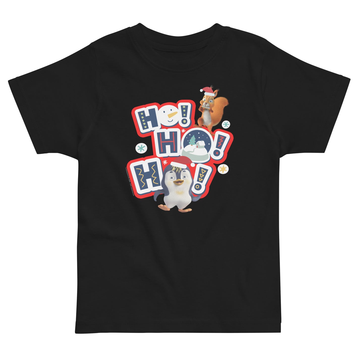 Masha and the Bear Friends Christmas Toddler Jersey T-shirt Black T-SHIRT
