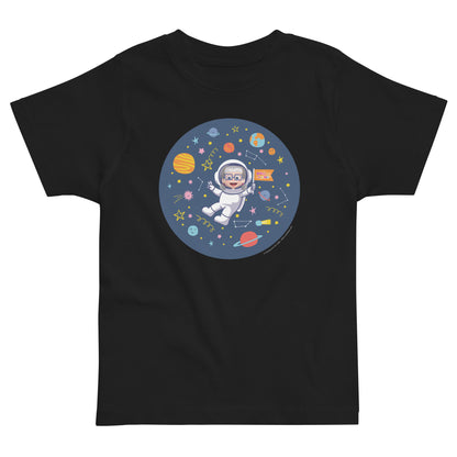 Masha and The Bear Friends Cosmic #2 Toddler Jersey T-shirt Black