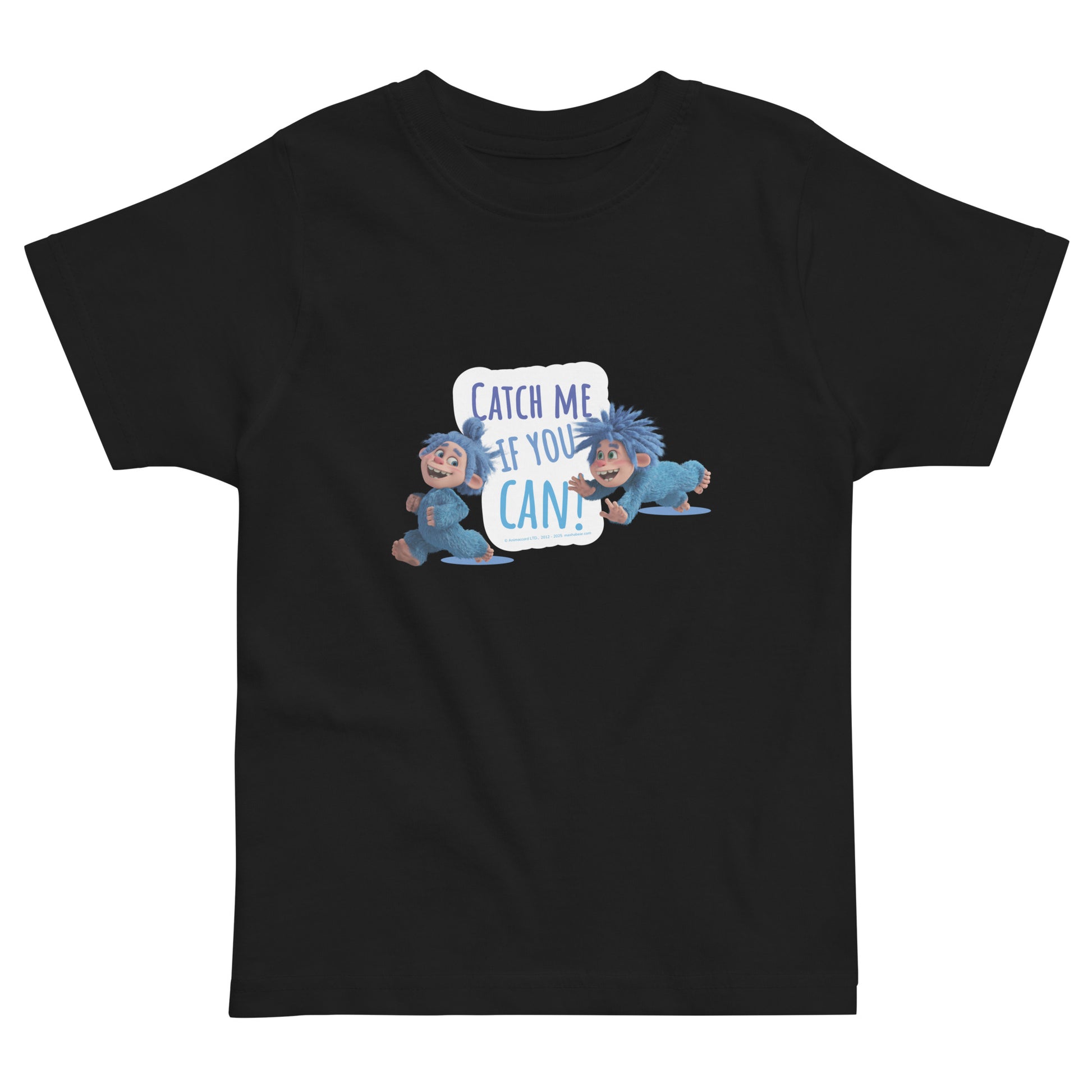 Masha and the Bear Friends Catch Me If You Can! Toddler Jersey T-shirt Black T-SHIRT