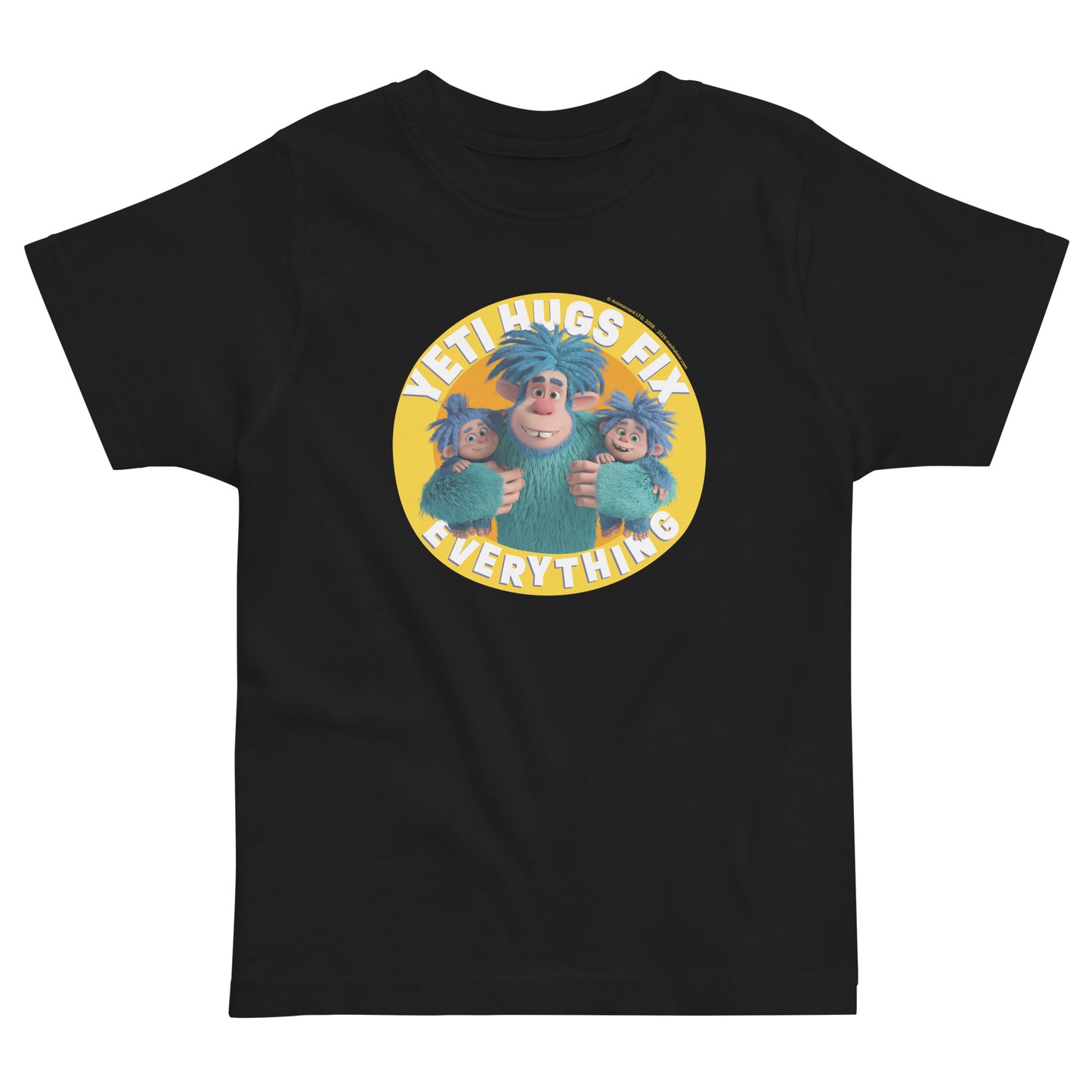 Masha and the Bear Friends Yeti HugsToddler Jersey T-shirt Black T-SHIRT