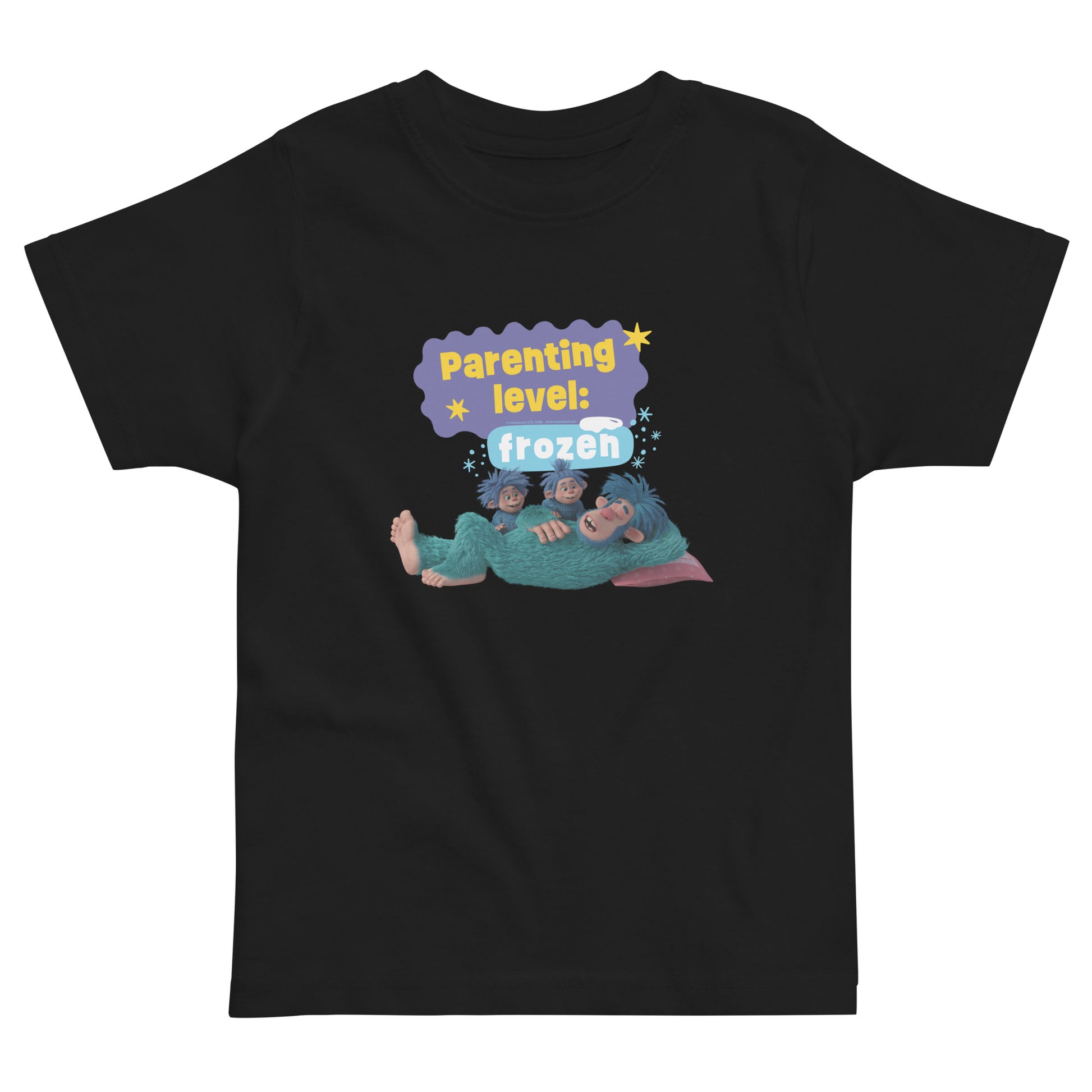 Masha and the Bear Frozen Parenting Toddler Jersey T-shirt Black T-SHIRT