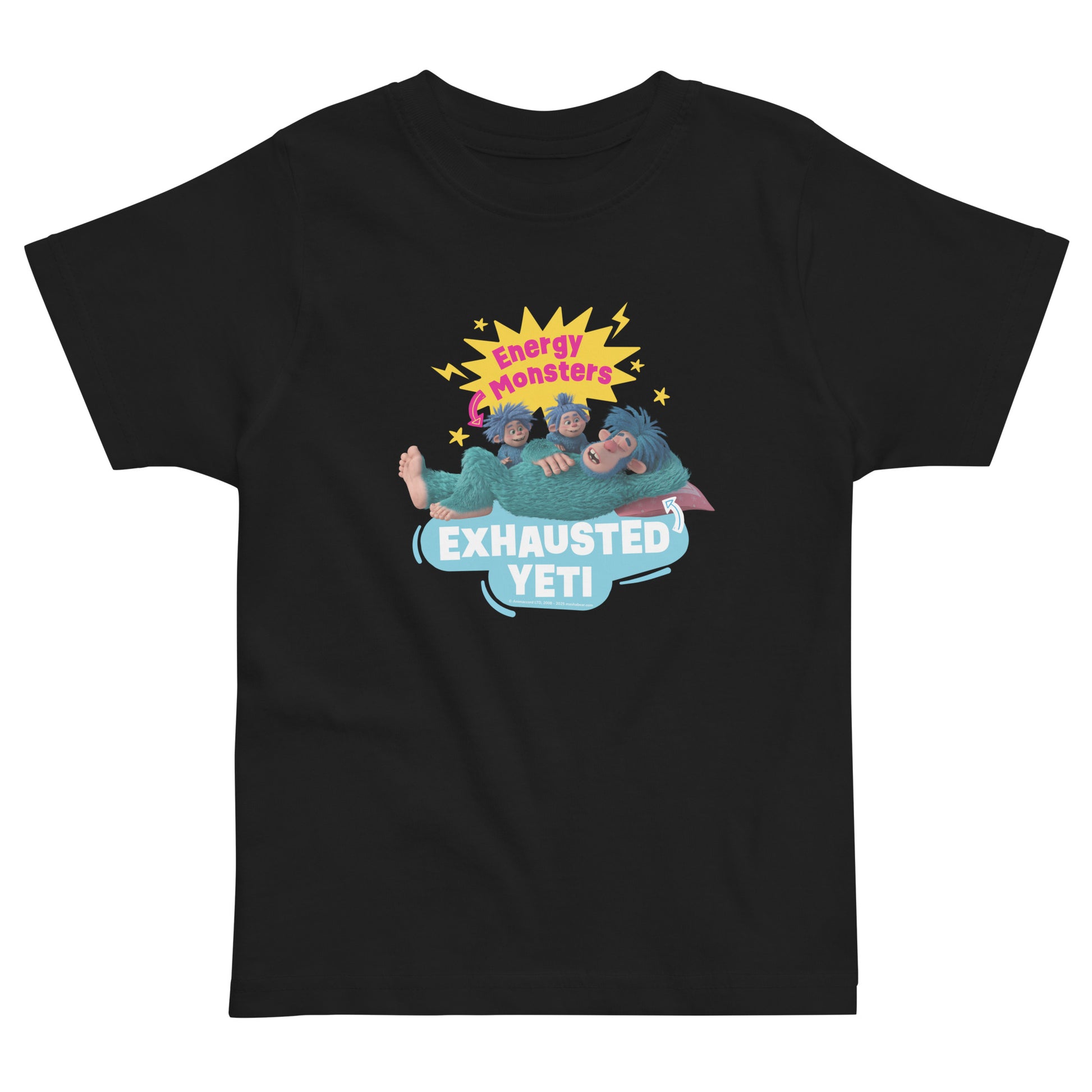 Masha and the Bear Energy Monsters Toddler Jersey T-shirt Black T-SHIRT