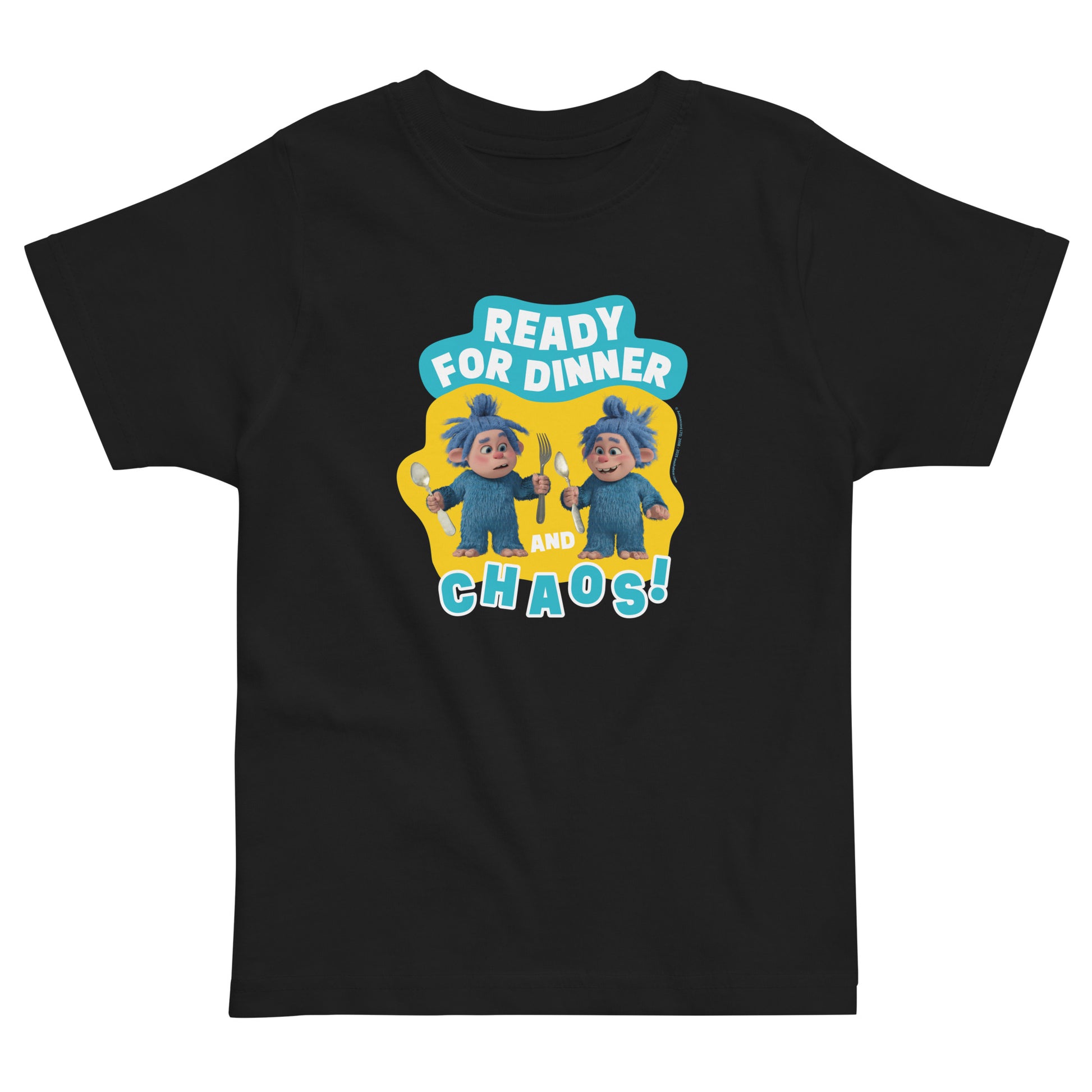 Masha and the Bear Friends Ready For Dinner Toddler Jersey T-Shirt Black T-SHIRT