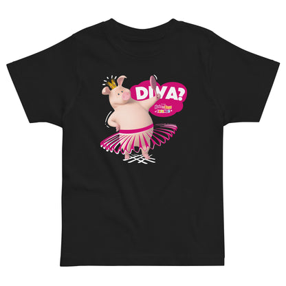 Masha and the Bear Friends Toddler Jersey Diva? T-shirt Black