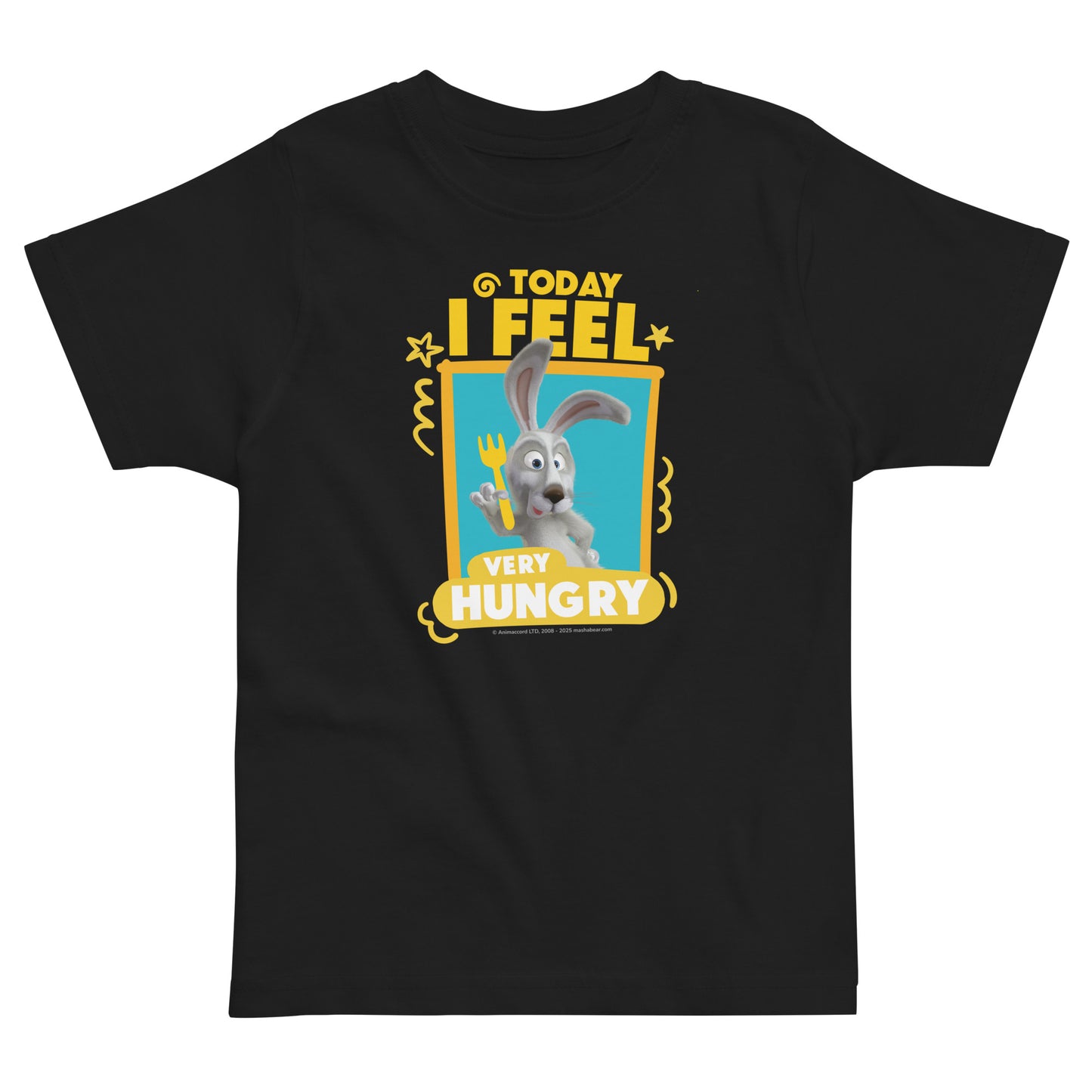 Masha and the Bear Friends Toddler Jersey Hungry T-shirt Black