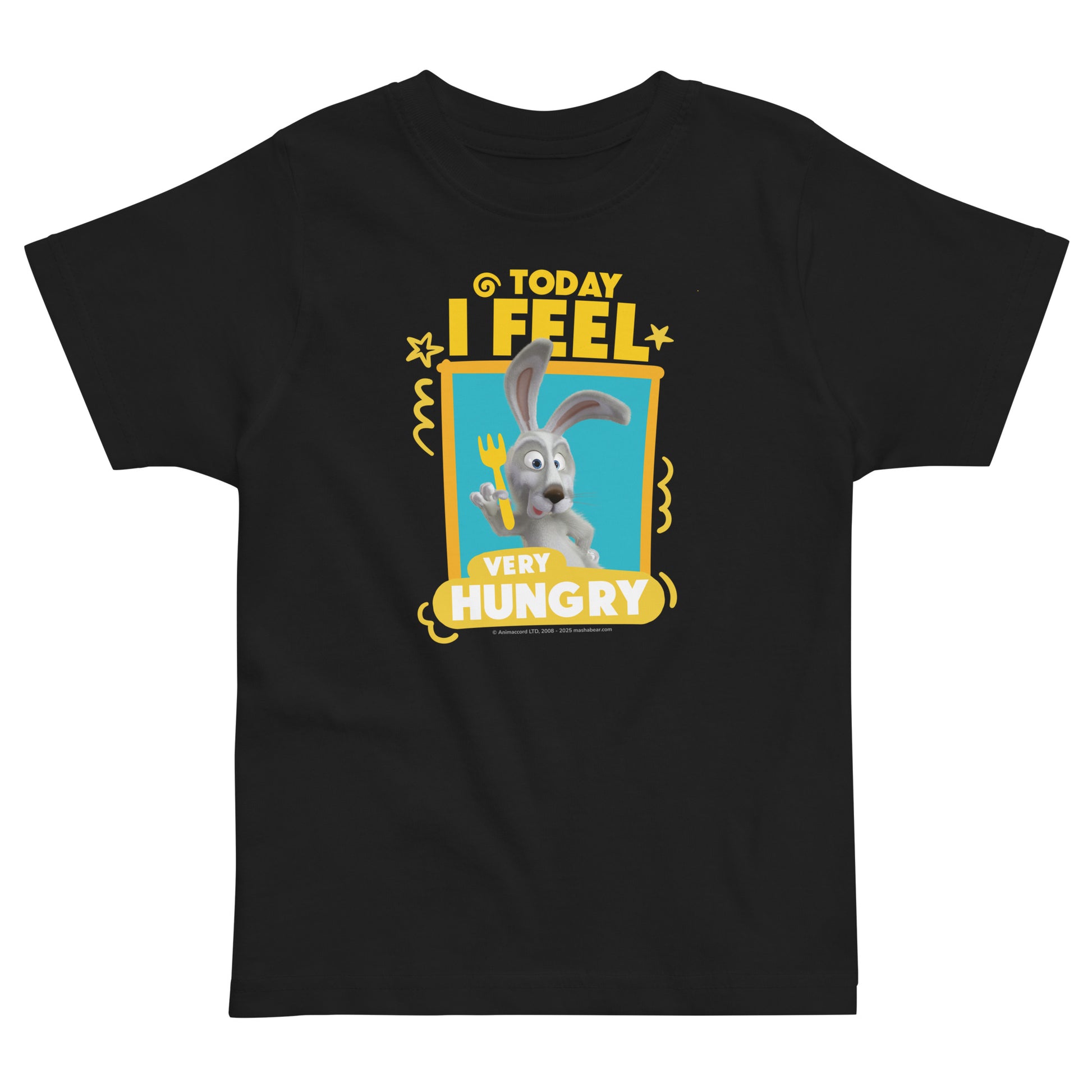 Masha and the Bear Friends Toddler Jersey Hungry T-shirt Black