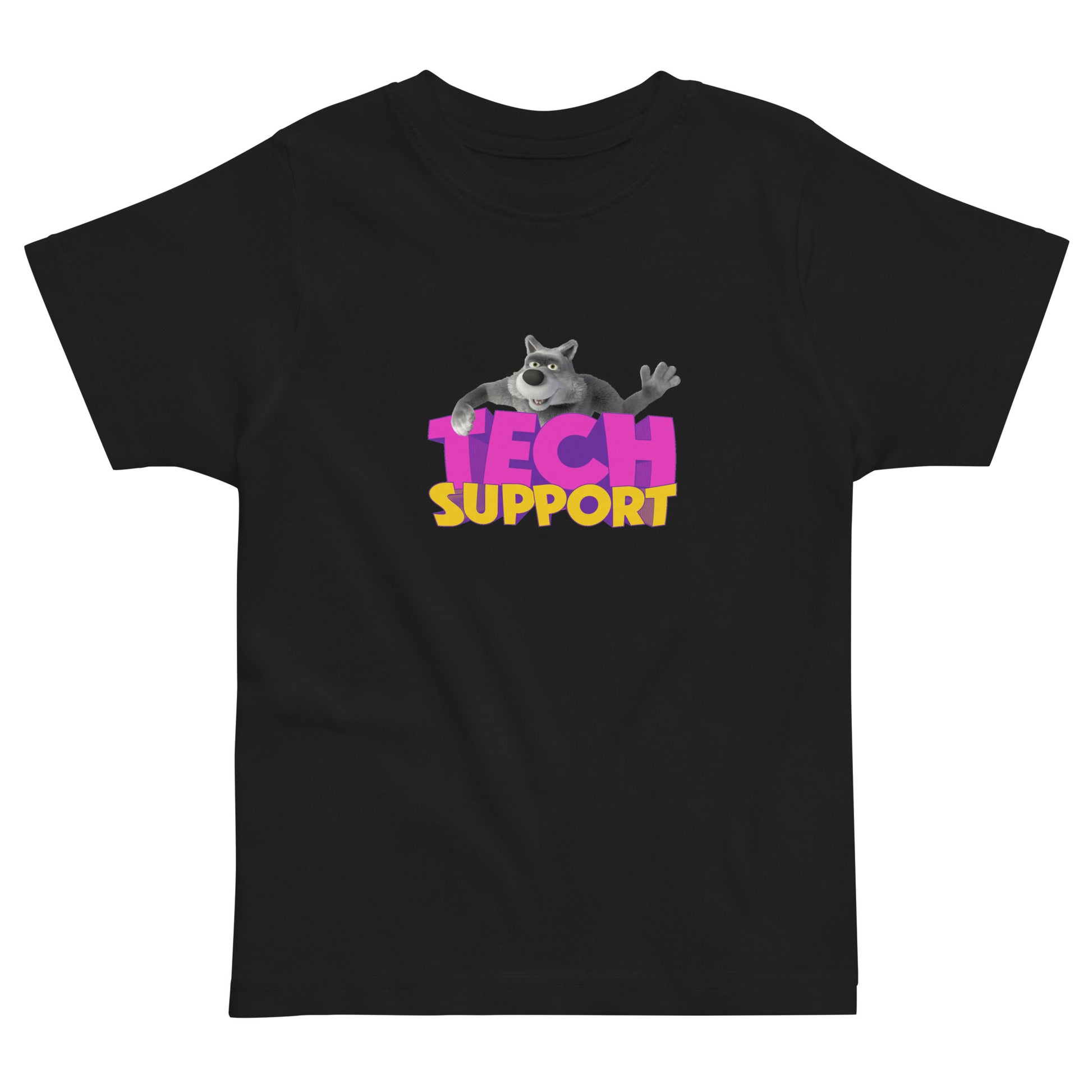 Masha and the Bear Friends Toddler Jersey Tech Support T-shirt Black