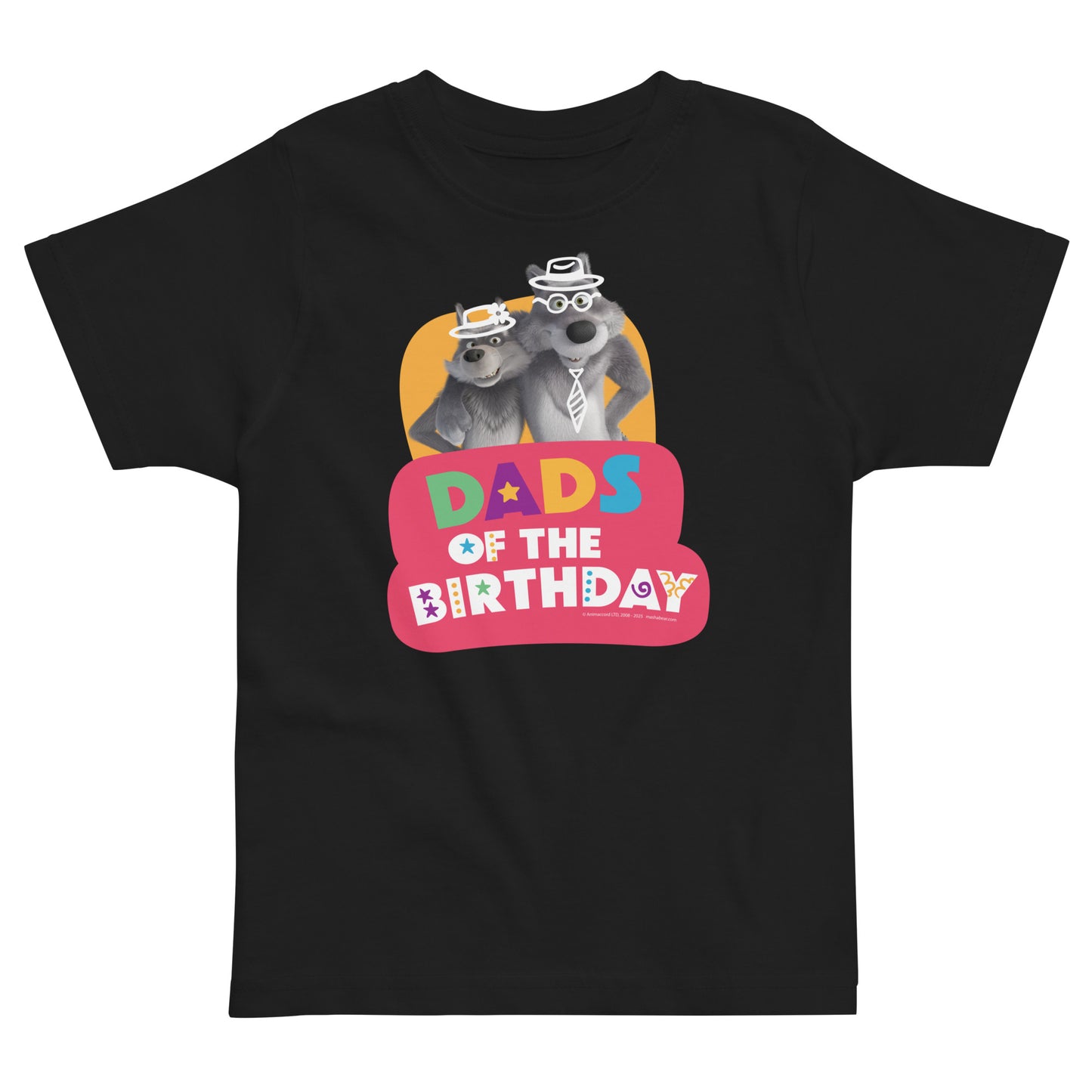 Masha and the Bear Friends Toddler Jersey Birthday #1 T-shirt Black