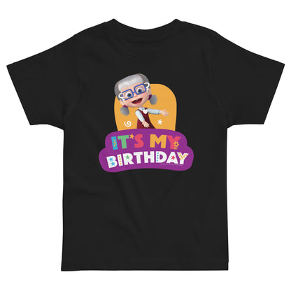 Masha and the Bear Friends Toddler Jersey Birthday #4 T-shirt Black