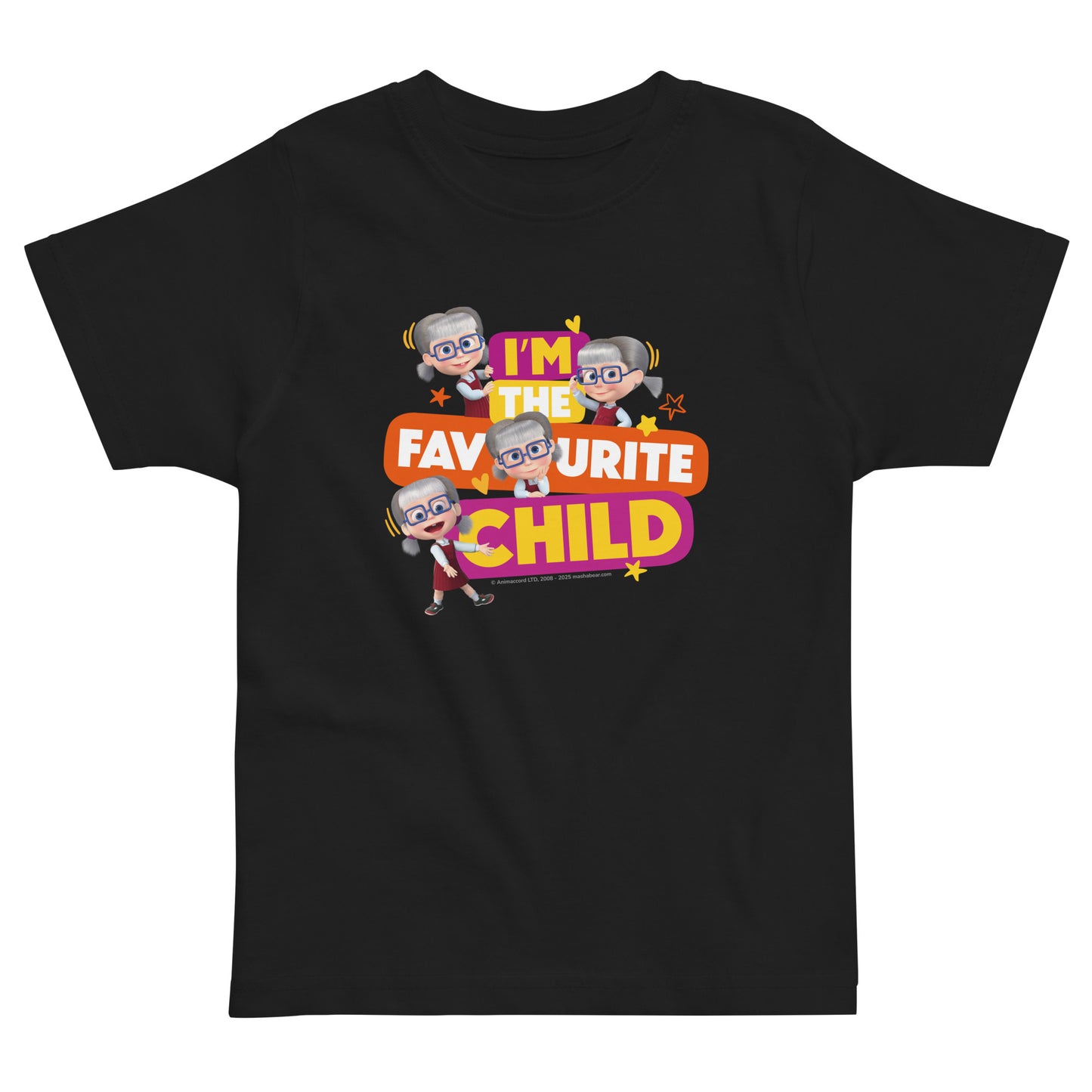 Masha and the Bear Friends Toddler Jersey Favourite Child T-shirt Black