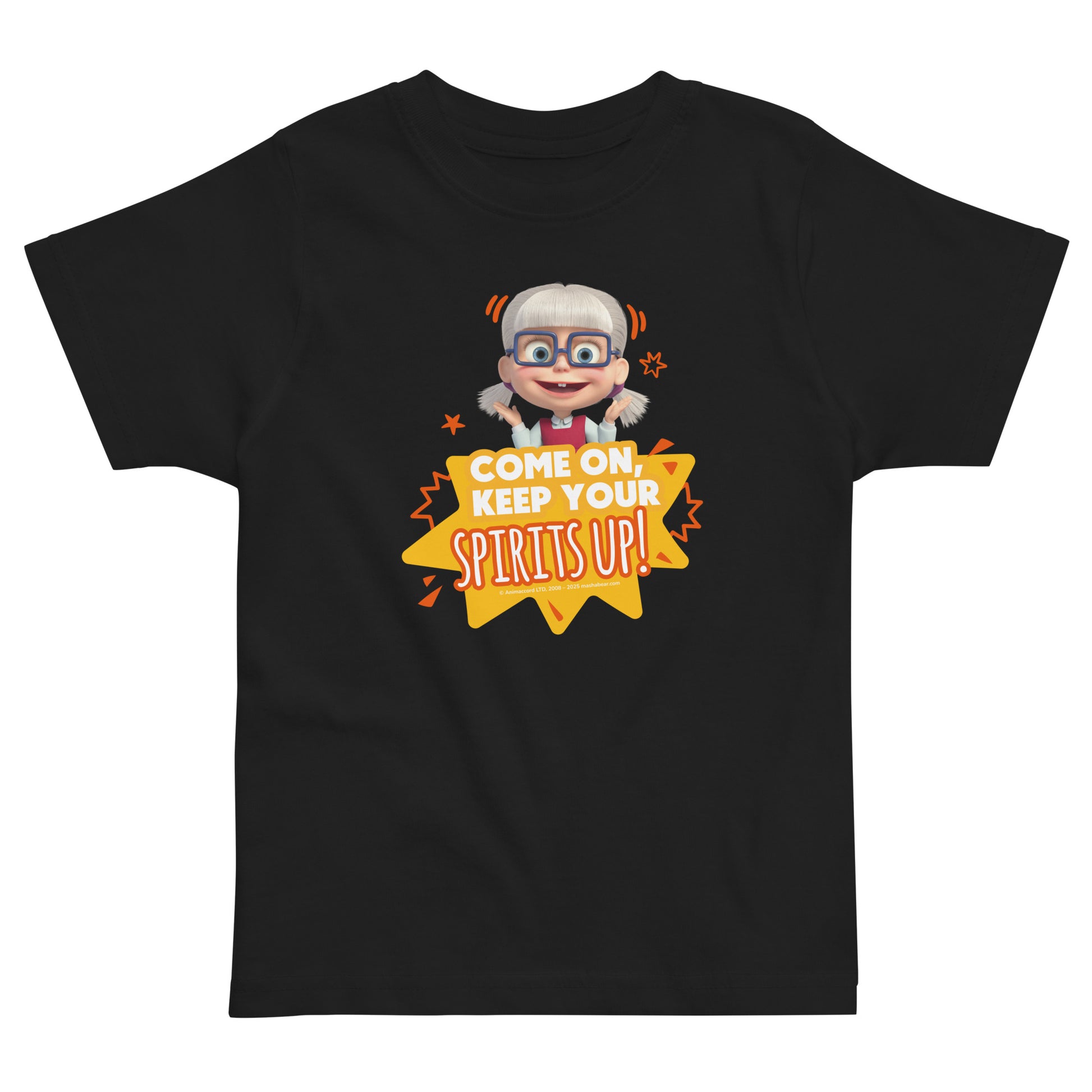 Masha and the Bear Friends Toddler Jersey Spirits Up! T-shirt Black