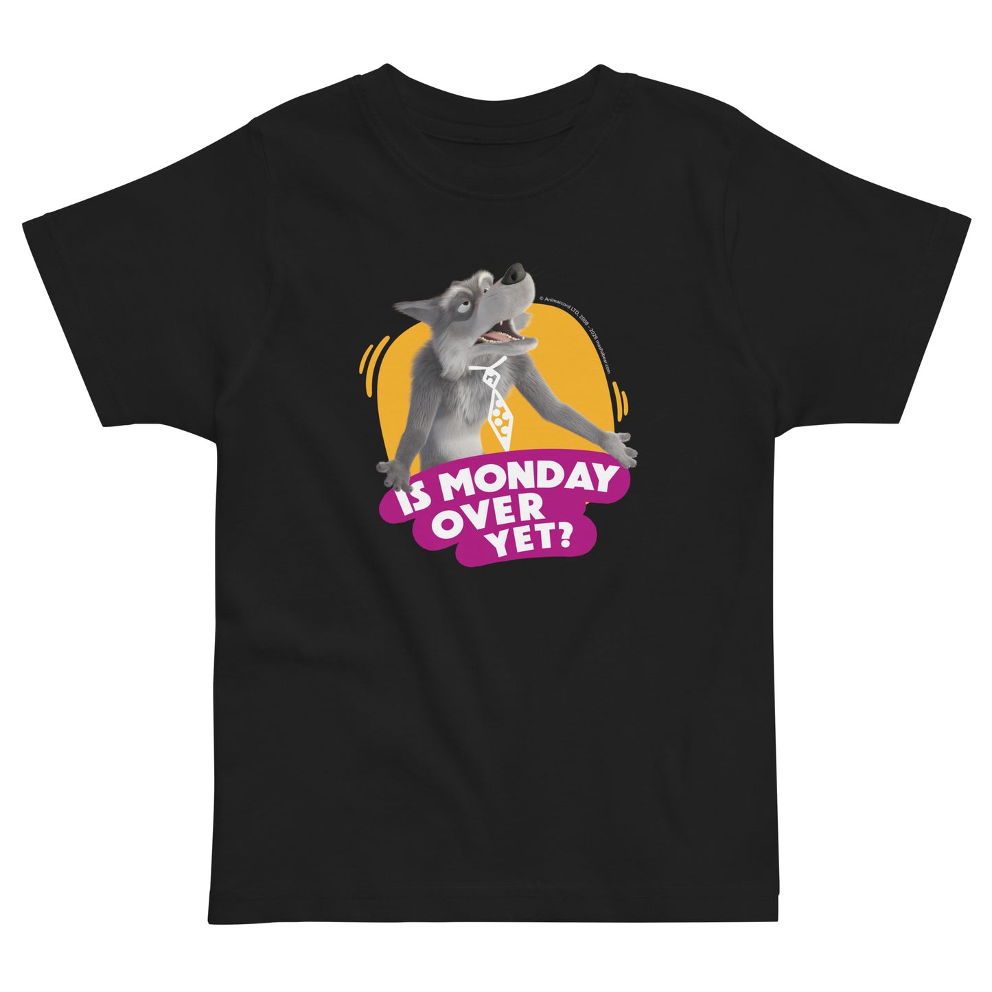 Masha and the Bear Friends Toddler Jersey Monday T-shirt Black