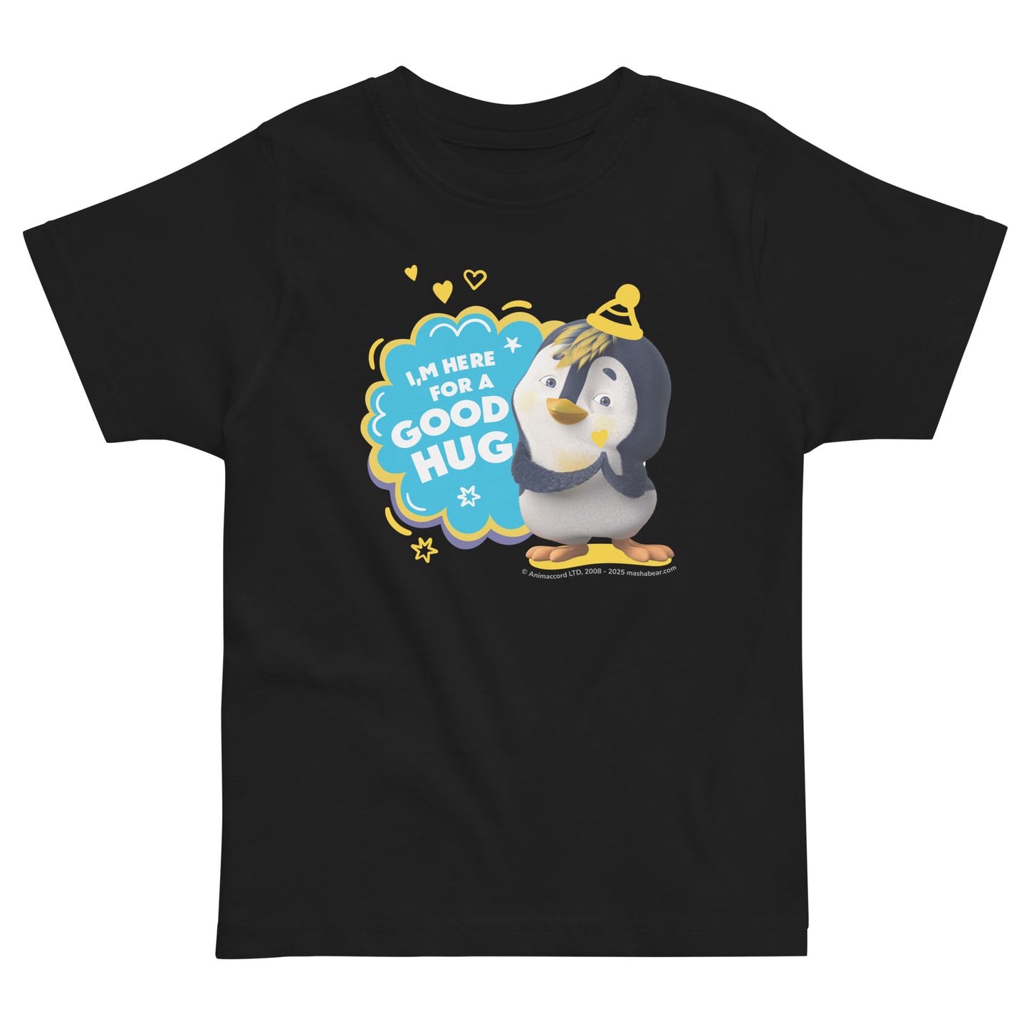 Masha and the Bear Friends Toddler Jersey Good Hug T-shirt Black