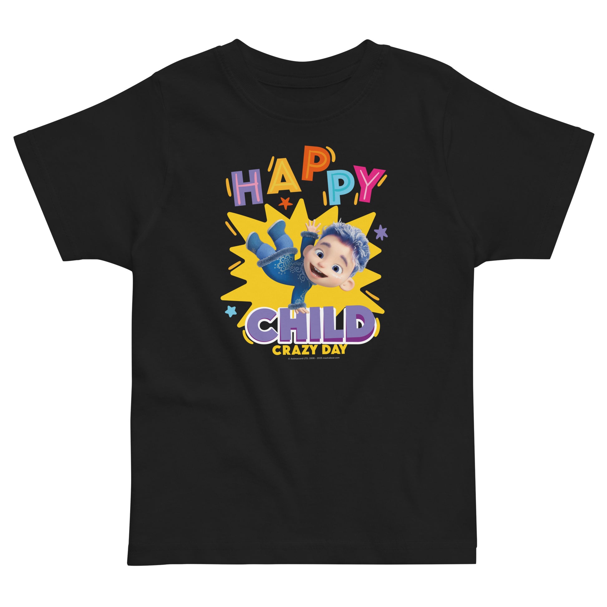 Masha and the Bear Friends Toddler Jersey Happy Child #2 T-shirt Black