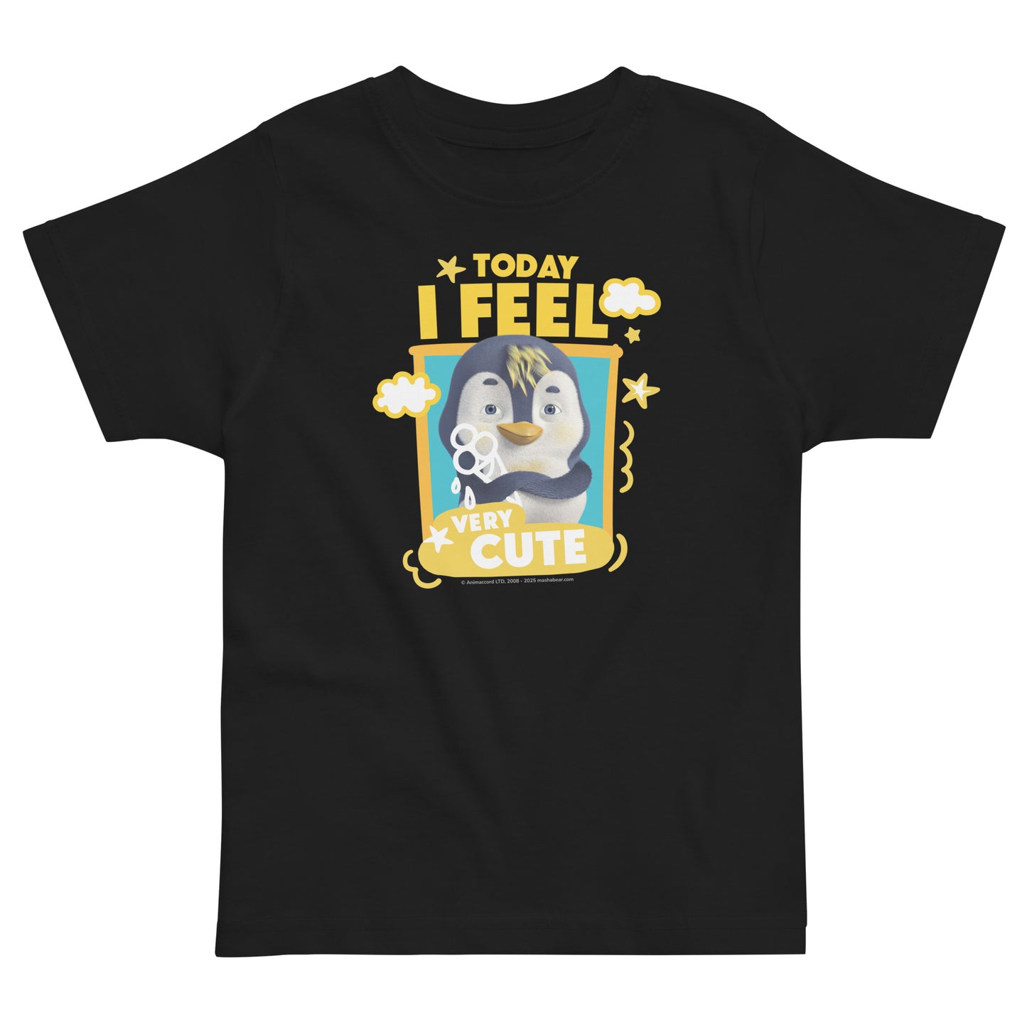 Masha and the Bear Friends Toddler Jersey Cute T-shirt Black