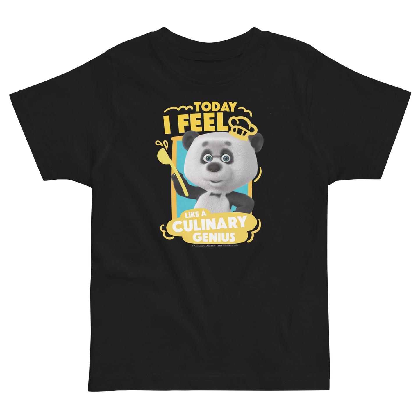 Masha and the Bear Friends Toddler Jersey Culinary T-shirt Black