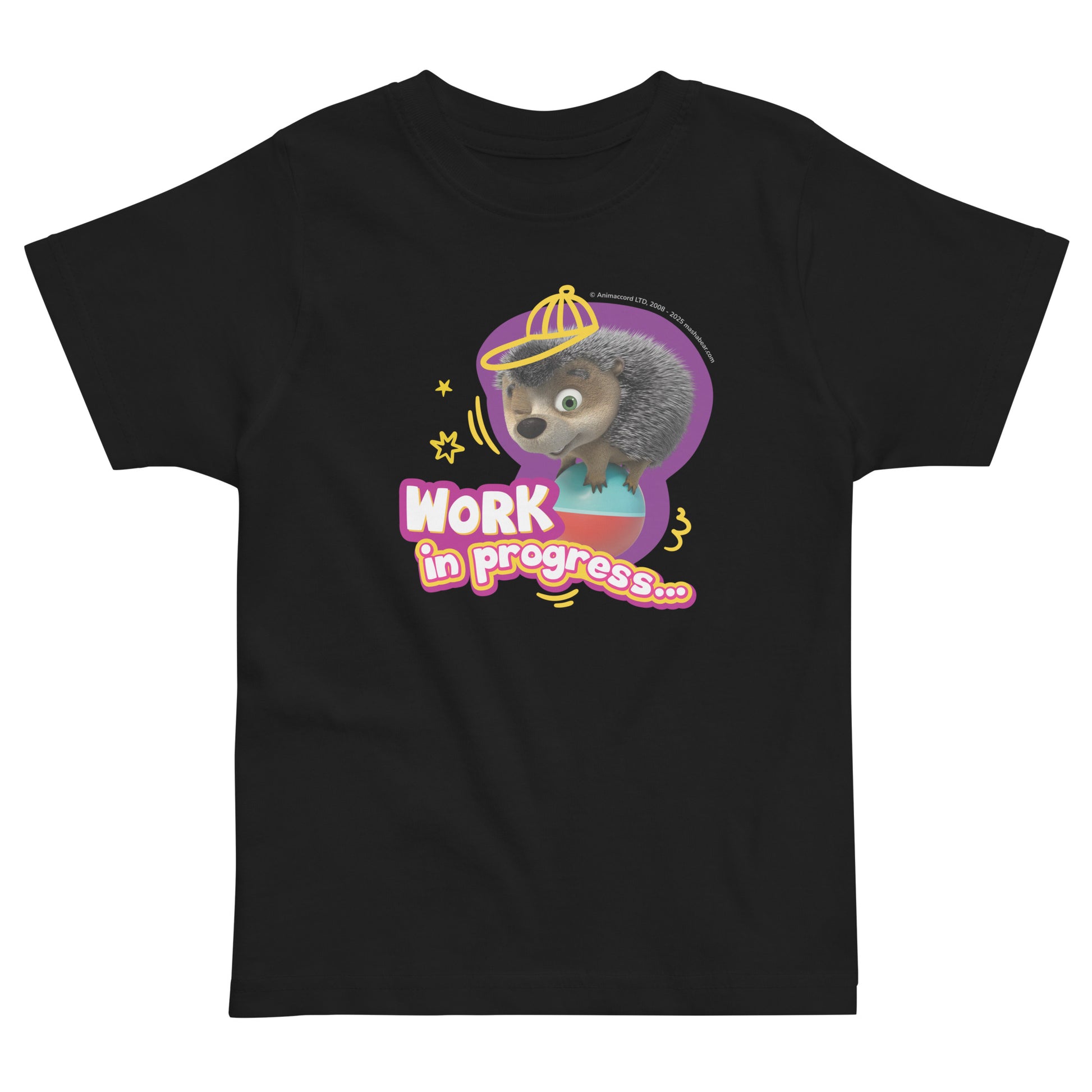Masha and the Bear Friends Toddler Jersey Work In Progress T-shirt Black