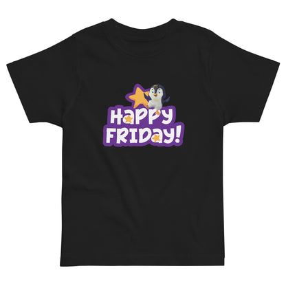 Masha and the Bear Friends Toddler Jersey Happy Friday T-shirt Black