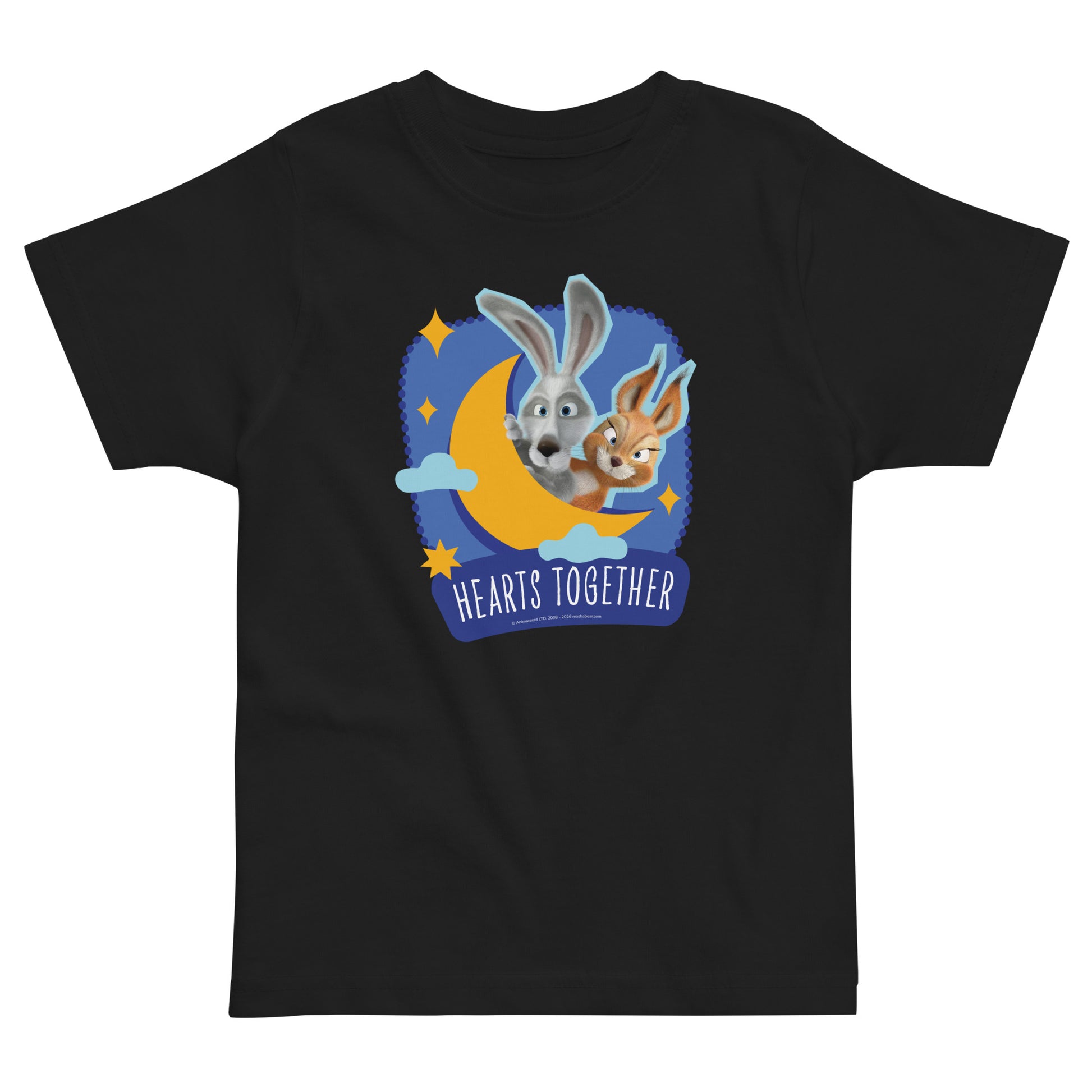 Masha and the Bear Friends Ramadan Toddler jersey t-shirt Black T-SHIRT