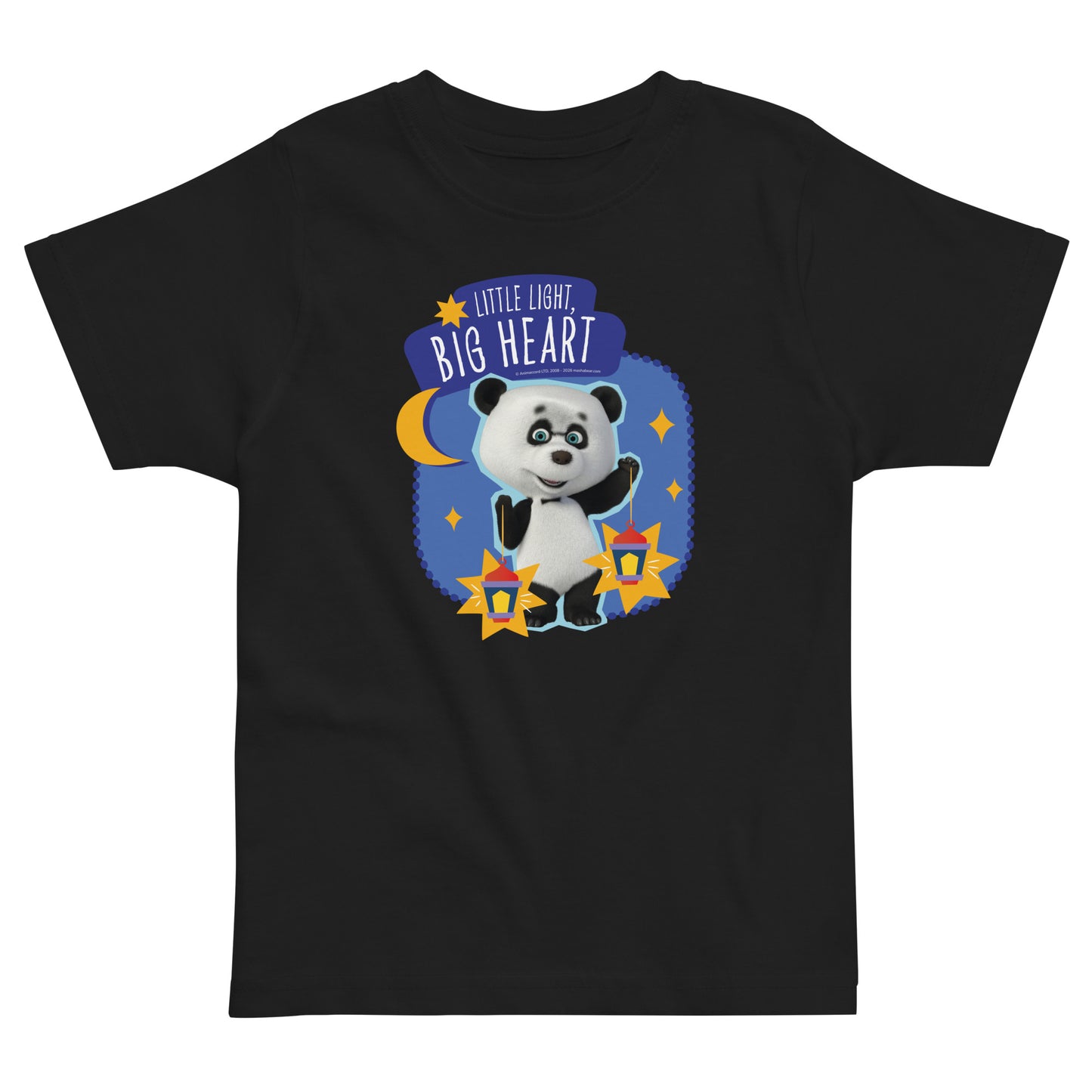 Masha and the Bear Friends Ramadan Toddler jersey t-shirt Black T-SHIRT