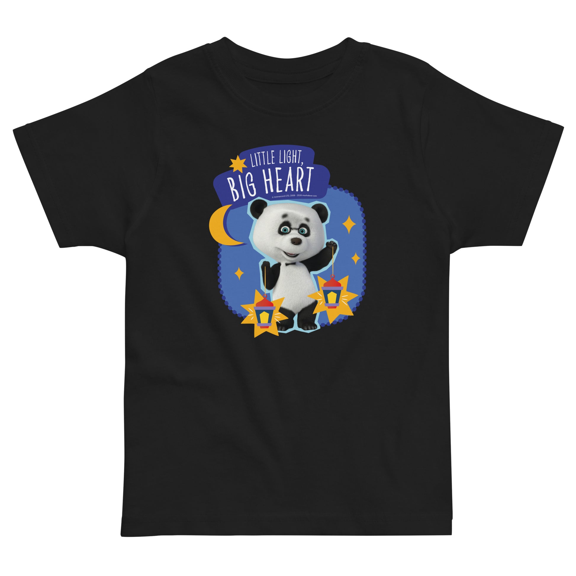 Masha and the Bear Friends Ramadan Toddler jersey t-shirt Black T-SHIRT