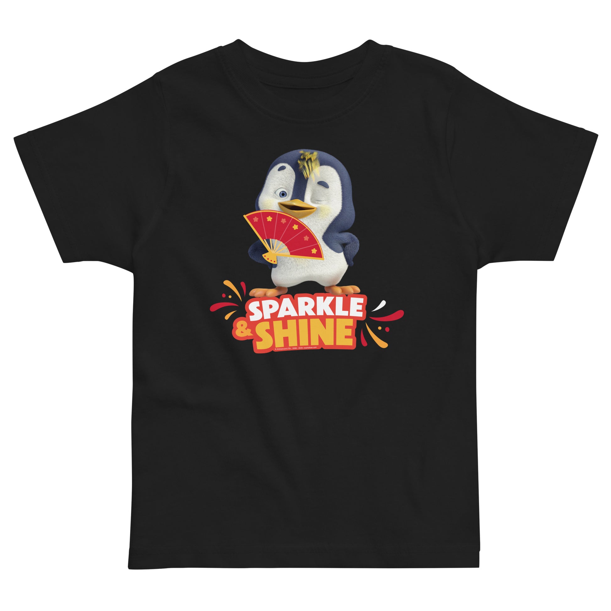 Masha and the Bear Friends Lunar Horse Toddler jersey t-shirt Black T-SHIRT