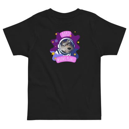 Masha and the Bear Friends Wrong Planet Toddler jersey t-shirt Black T-SHIRT