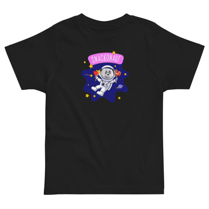 Masha and the Bear Friends Snackonaut Toddler jersey t-shirt Black T-SHIRT