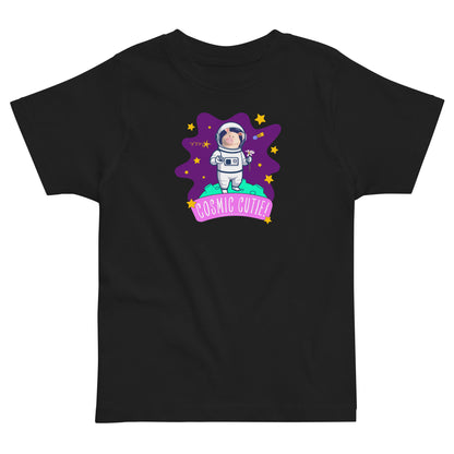 Masha and the Bear Friends Cosmic Cutie! Toddler jersey t-shirt Black T-SHIRT
