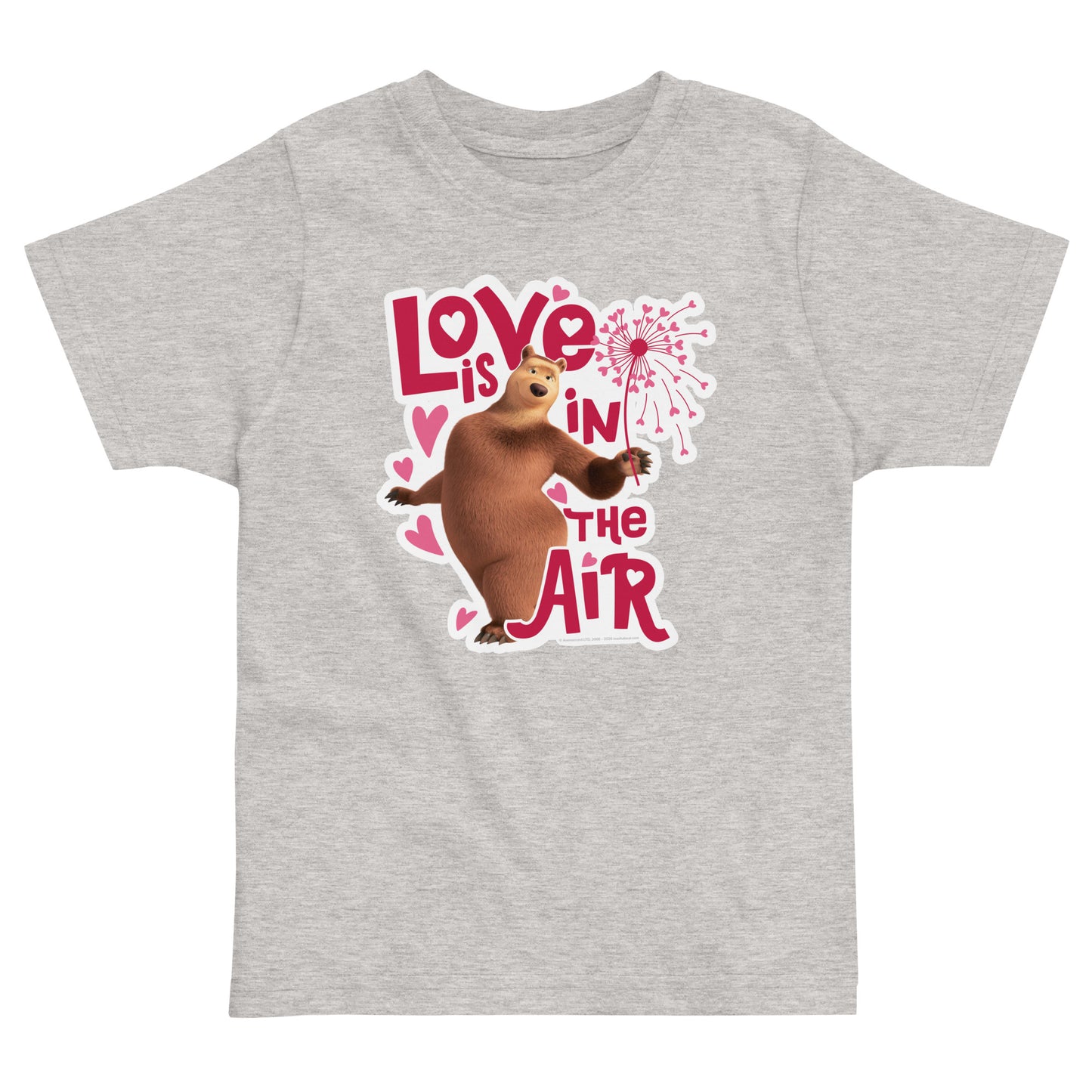 Masha and the Bear Friends Love Day Toddler jersey t-shirt Heather T-SHIRT