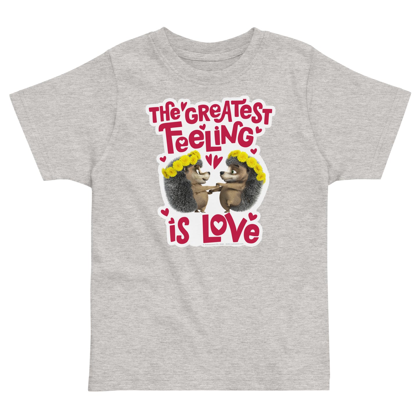 Masha and the Bear Friends Love Day Toddler jersey t-shirt Heather T-SHIRT