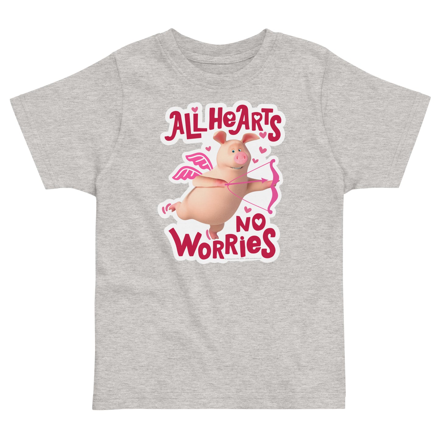 Masha and the Bear Friends Love Day Toddler jersey t-shirt Heather T-SHIRT