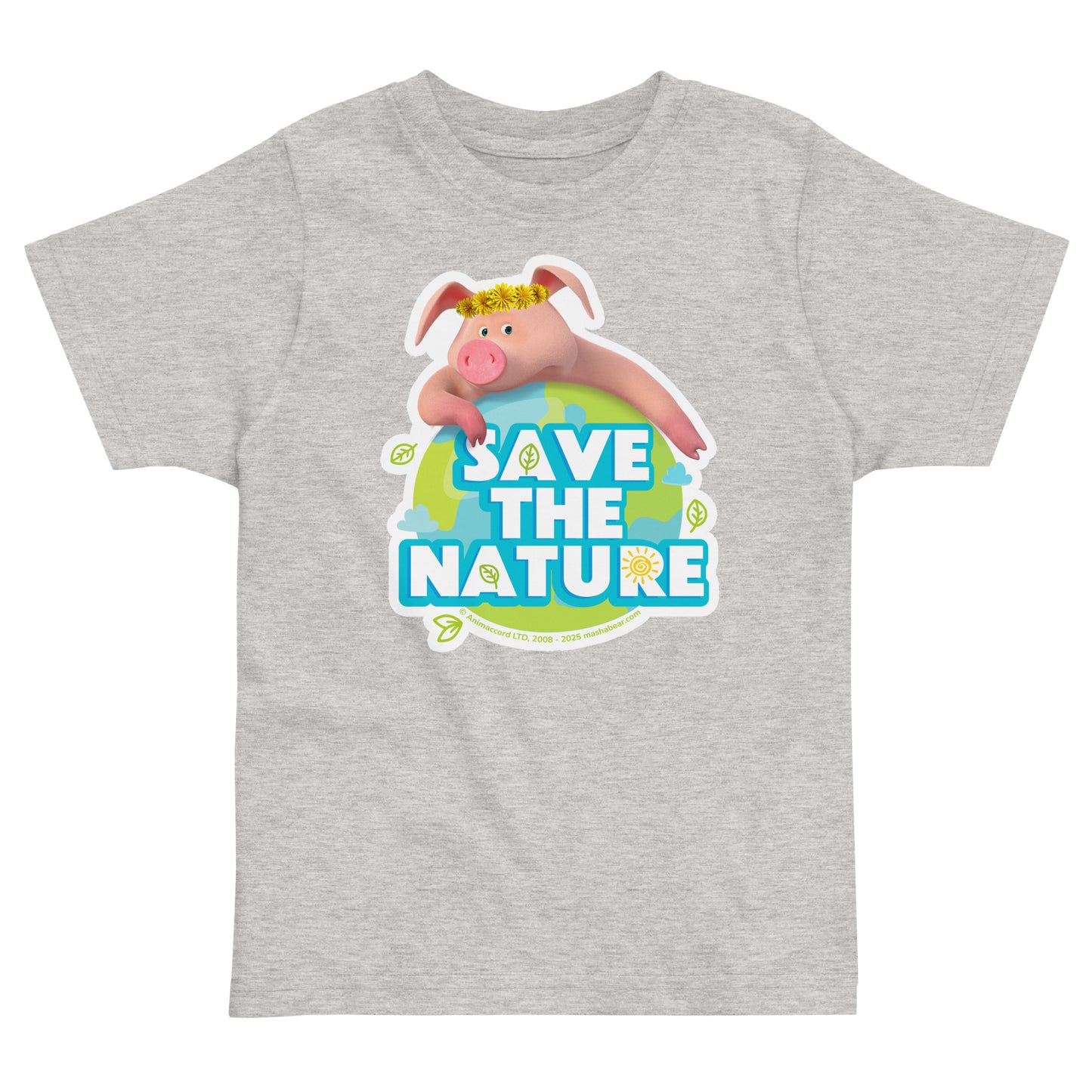 Masha and the Bear Friends Go Green! Toddler jersey t-shirt Heather T-SHIRT